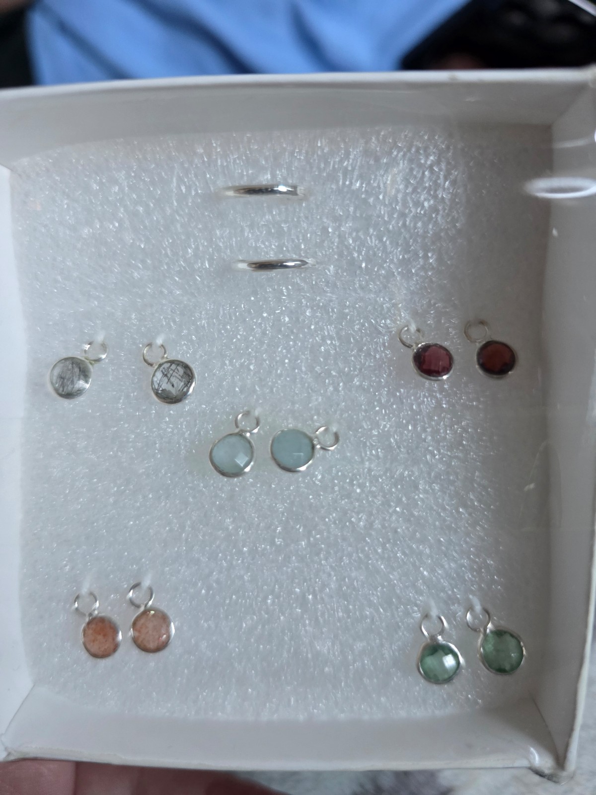 Interchangeable Gemstone Hoop Earrings