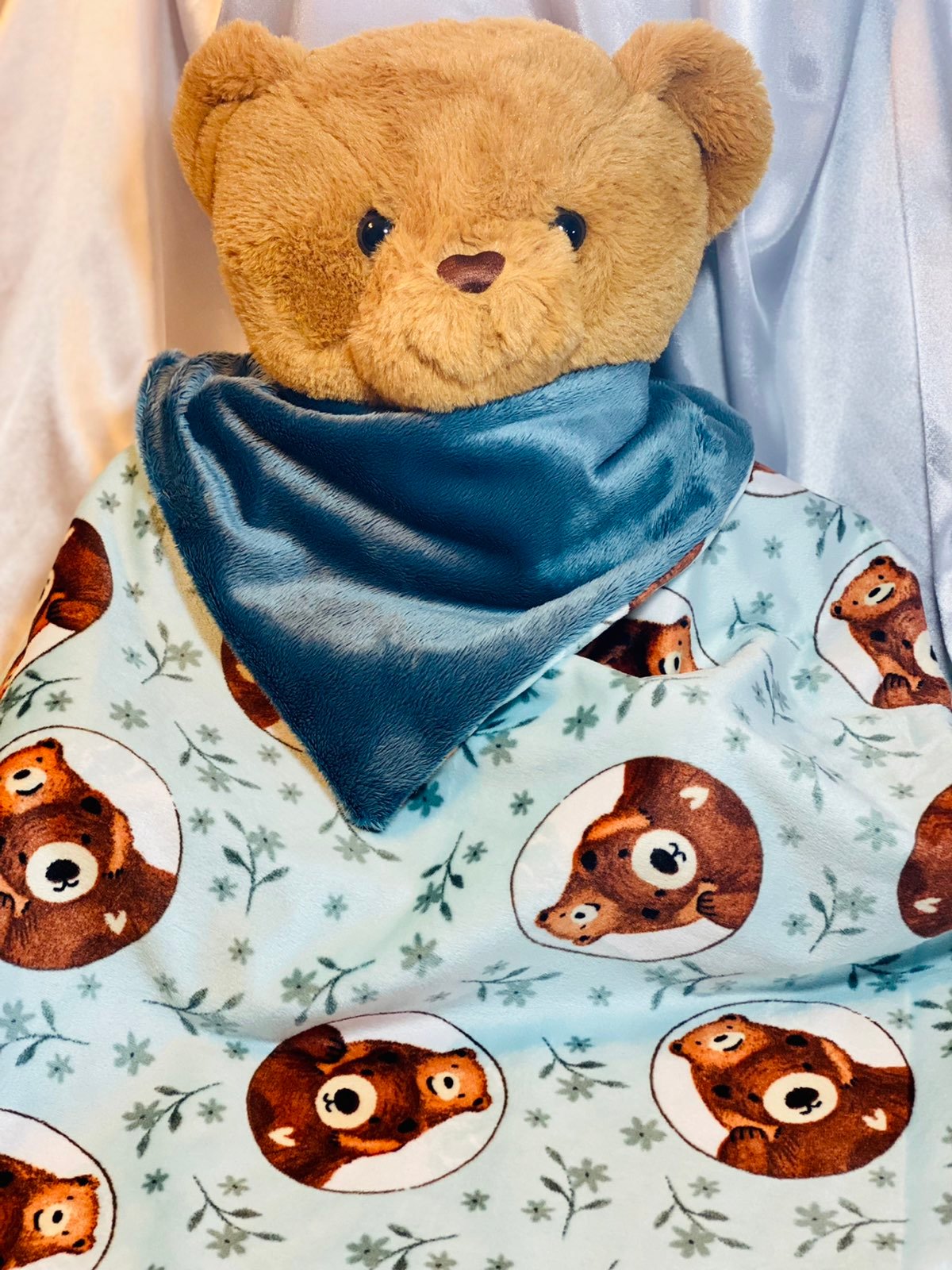 Personalized Bear Baby Blanket