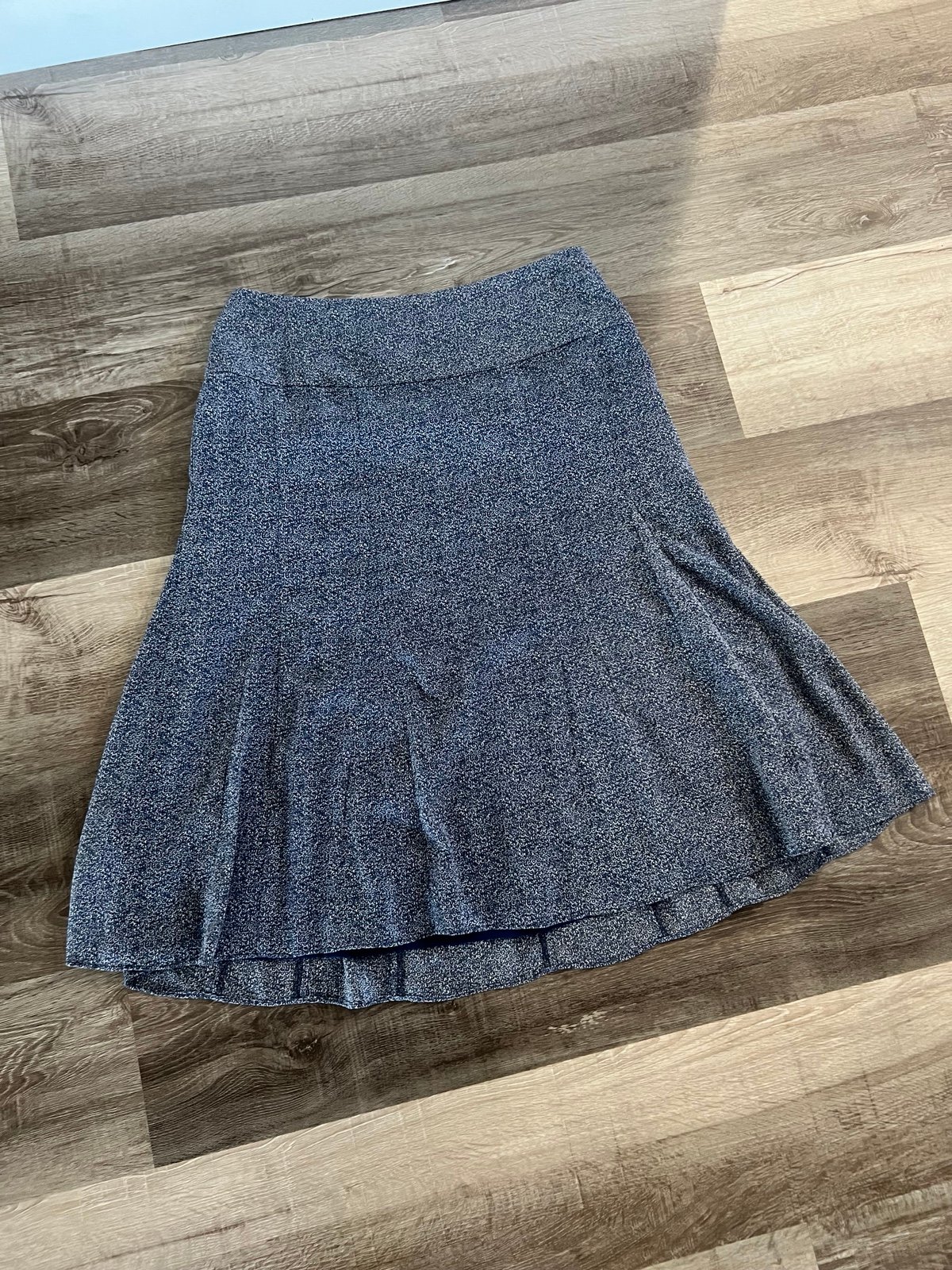 New Pendleton Skirt Size 6 Blue Printed Flowey Flared Casual Side Zip Lined