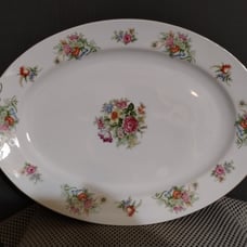 Monarch China Sunnyvale Made In Occupied Japan Large Oval Serving Platter