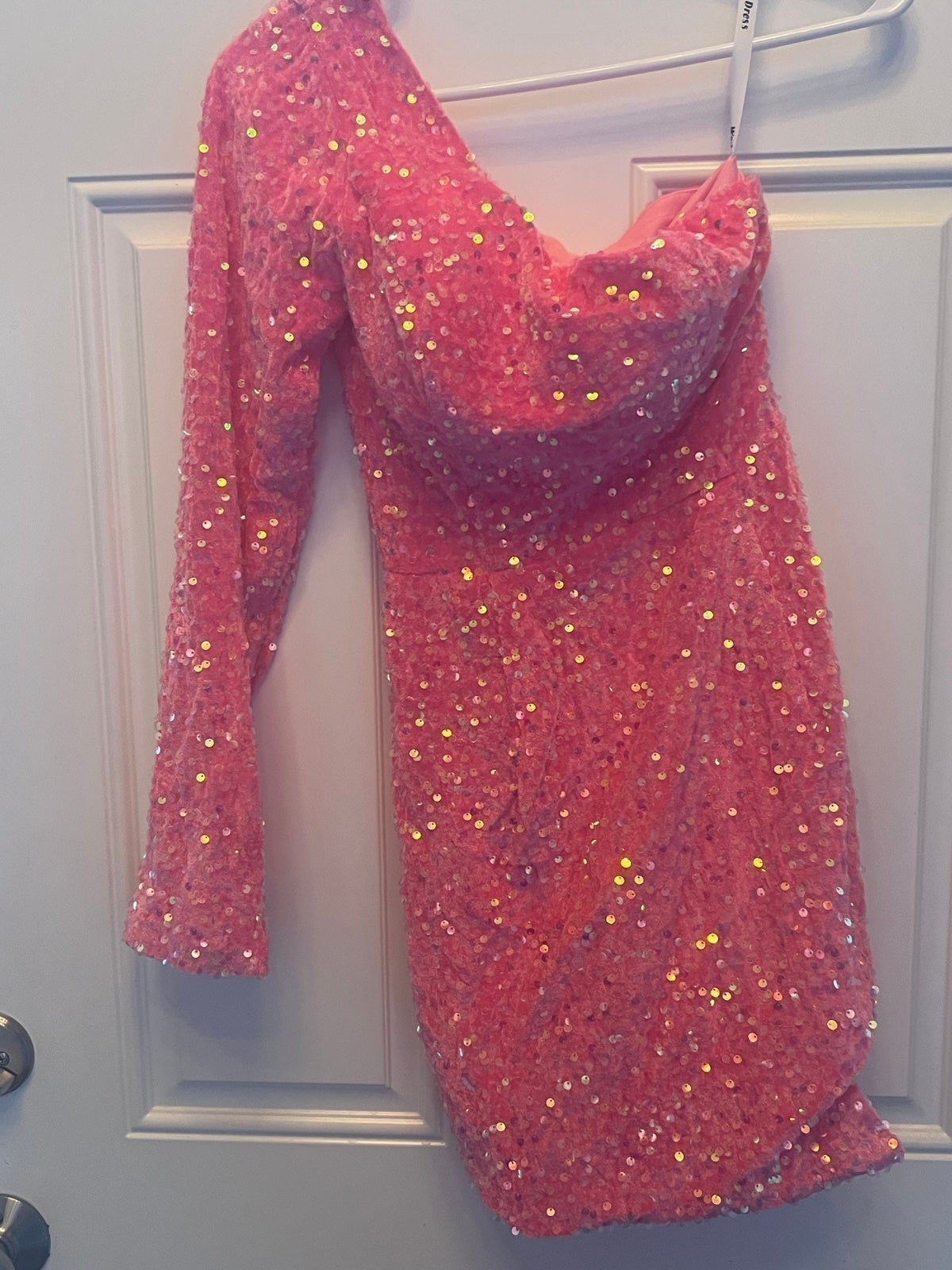 PINK SEQUIN DRESS Homecoming FORMAL SIZE SMALL