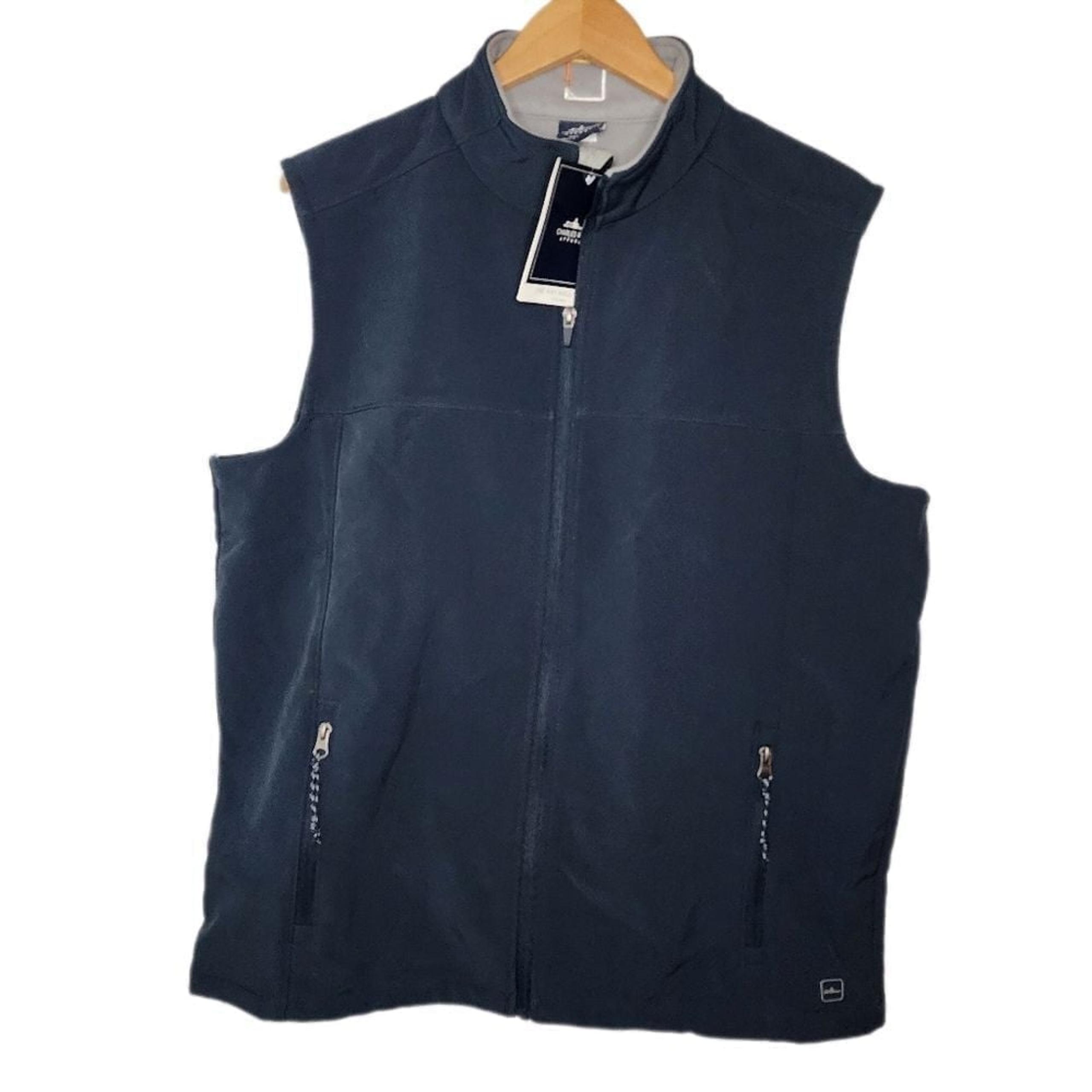Charles River Apparel Mens XL Navy Blue Hardsheel Fleece Lined Vest