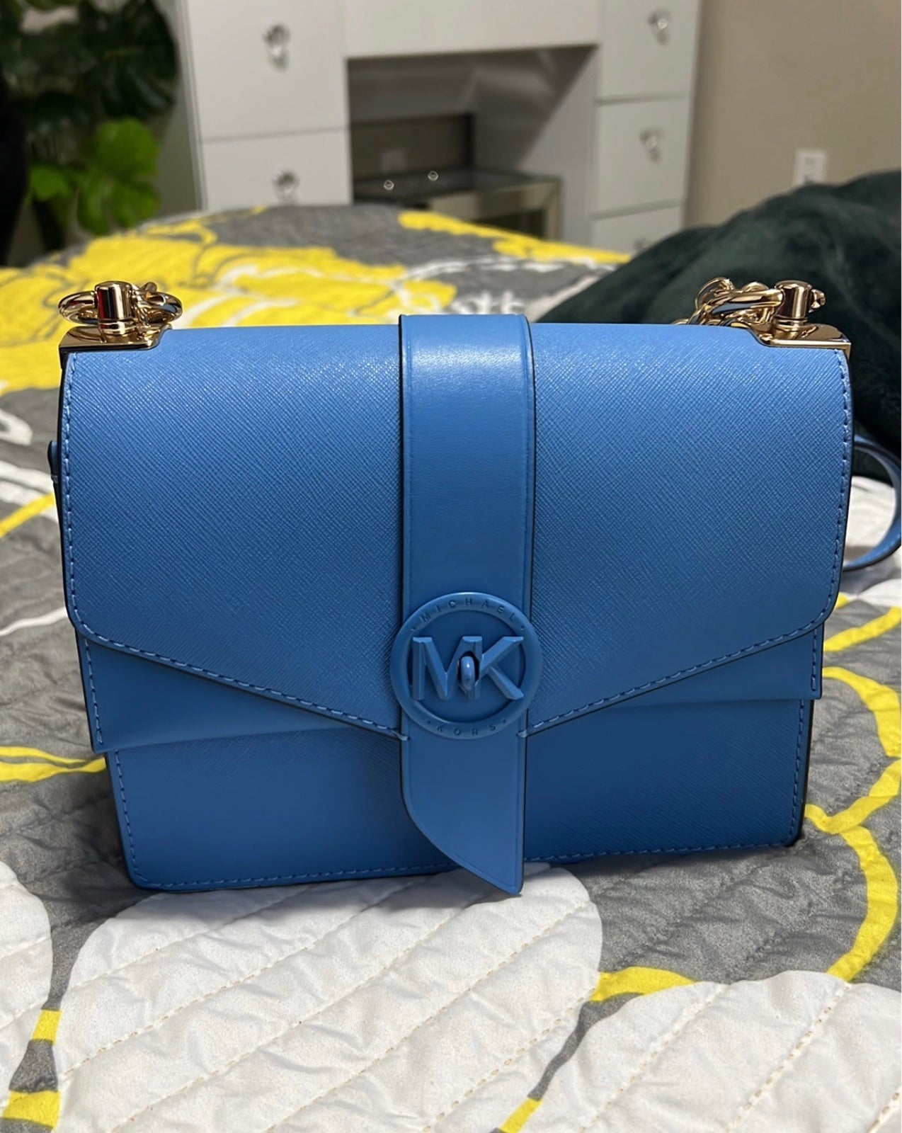 MK Greenwich Small Saffiano Leather Crossbody Bag
