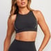 NWT Stori Endurance Black High Neck Cross Back Sports Bra