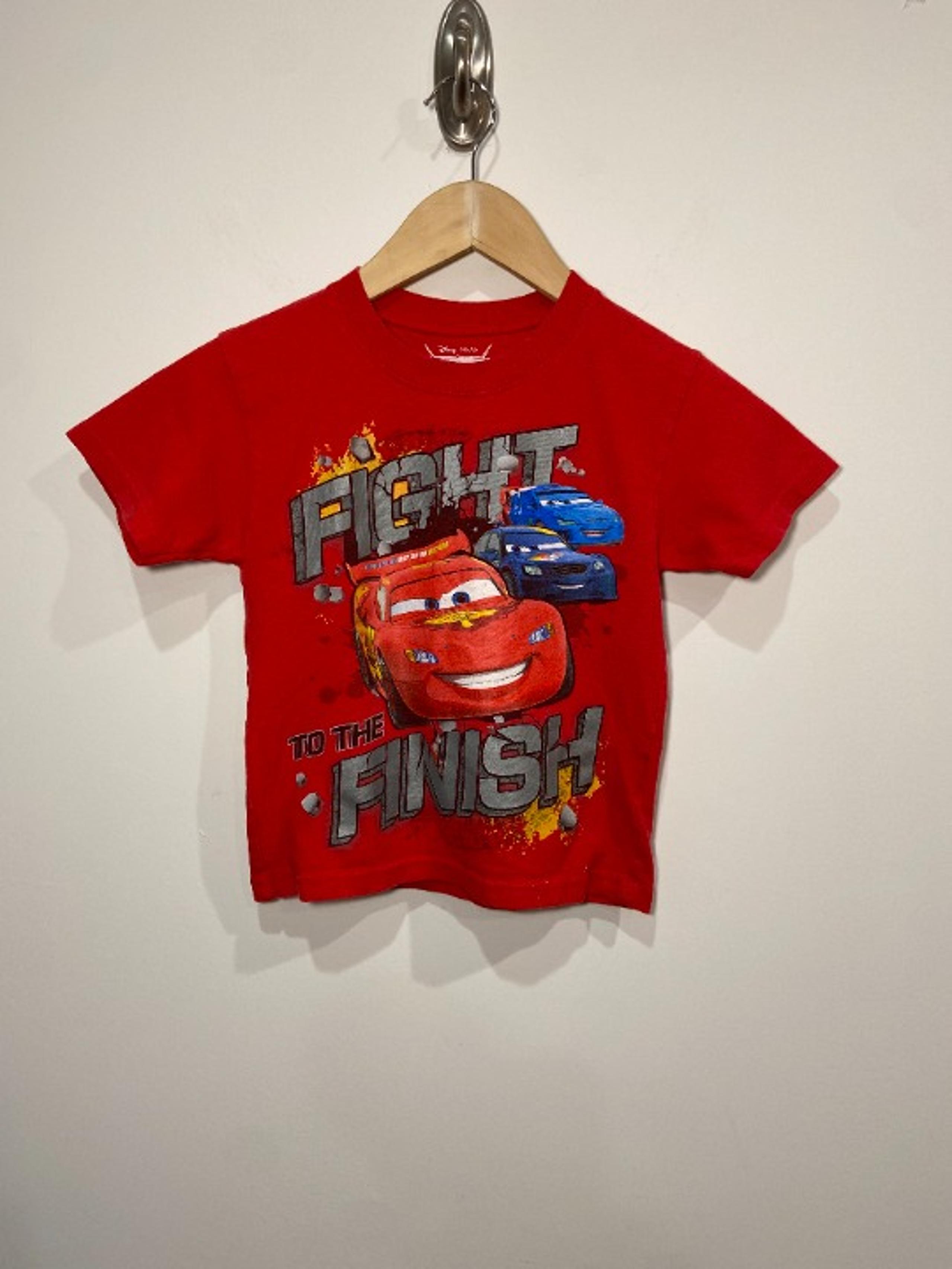 Disney Pixar Cars 2 Lightening McQueen Red T-Shirt Size 6/7