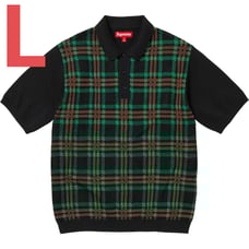 Supreme Plaid Knit S/S Polo Black Worn by Yuto Horibe