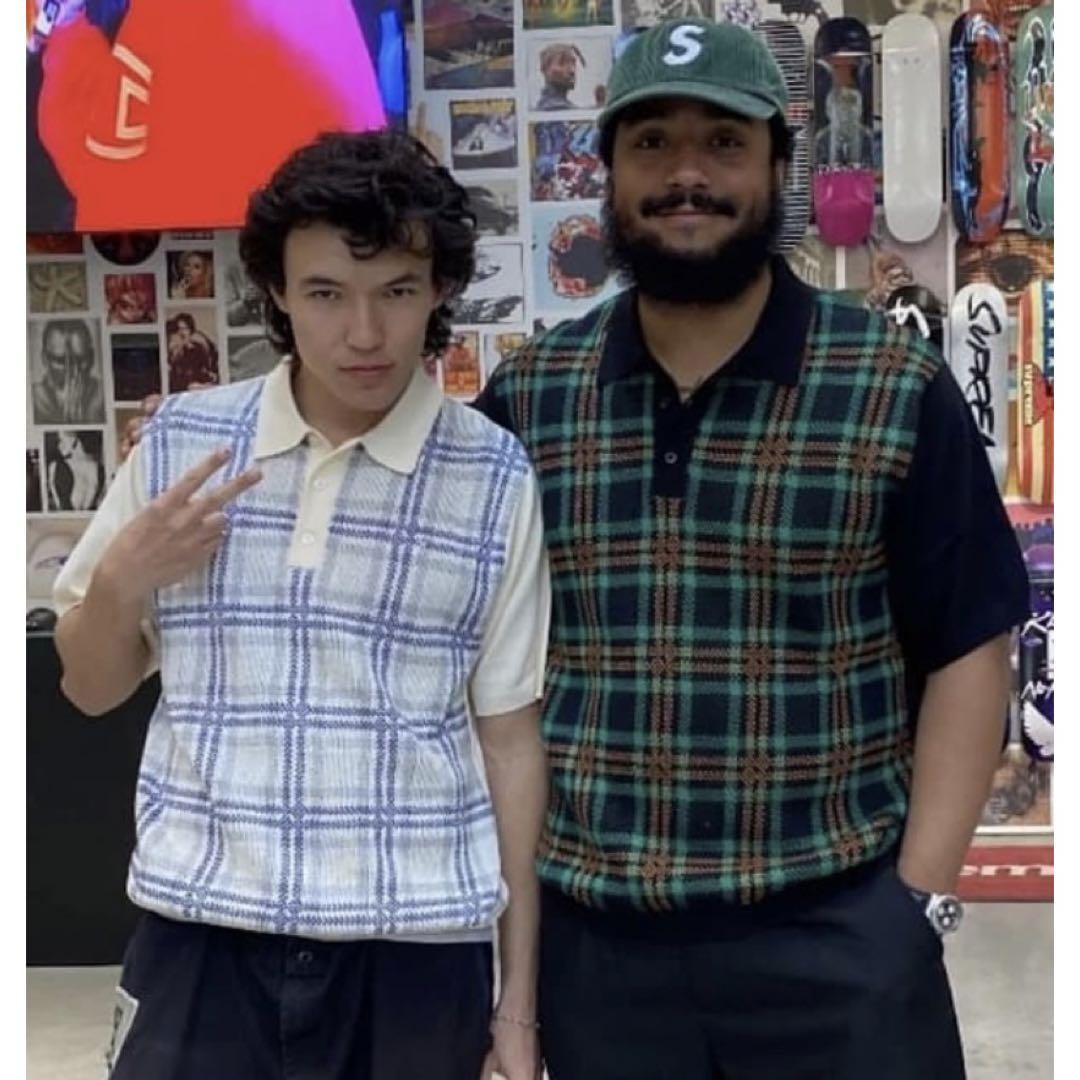 Supreme Plaid Knit S/S Polo 黒 S S 黒 Supreme Plaid Knit S/S Polo Black 新品 - メルカリ