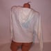 Victoria Secret PINK Full Zip Hoodie Crop Top Small Cream Long Sleeve Solid New