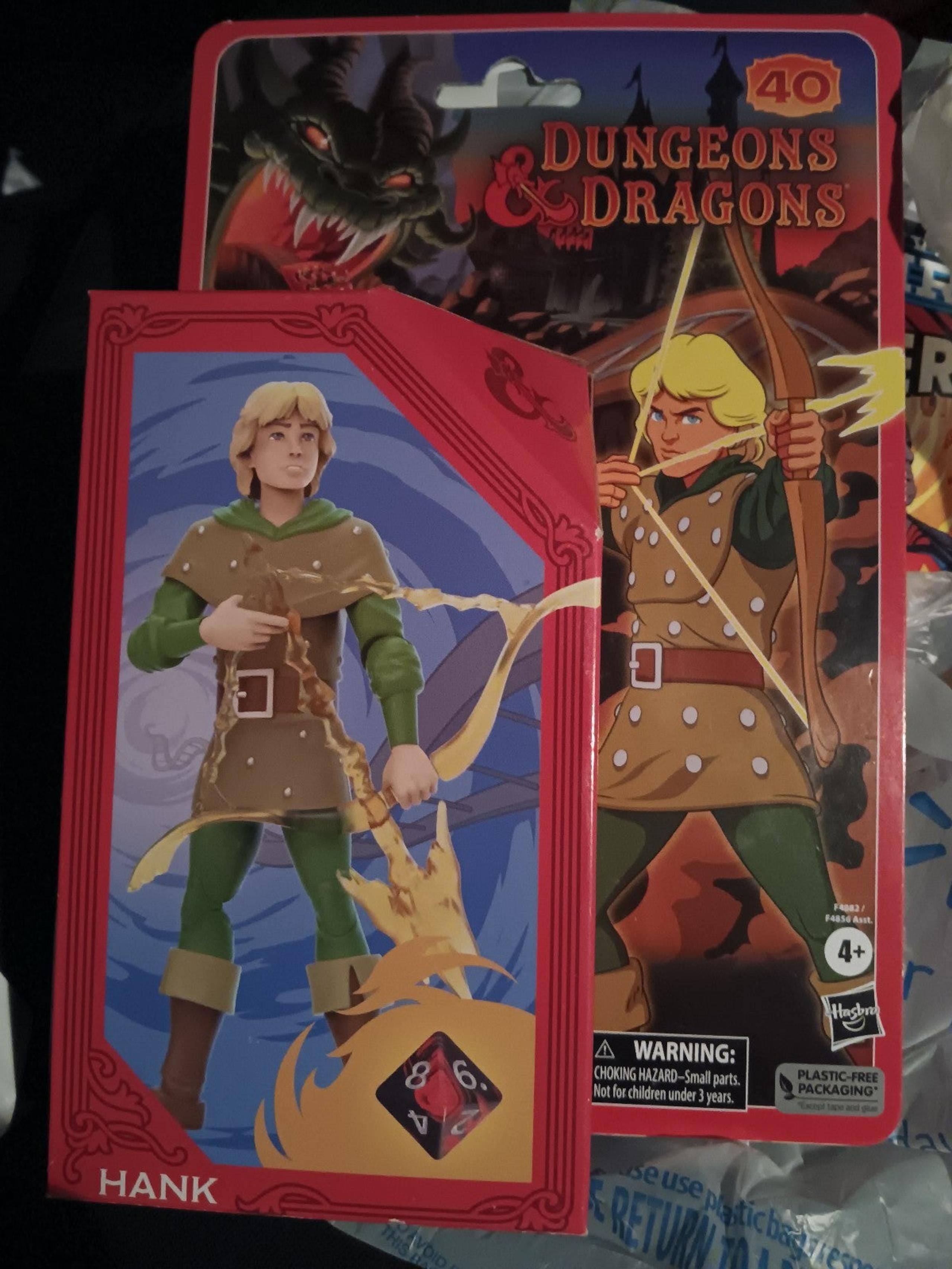 Dungeons & Dragons Hank Action Figure Hasbro Toy 40th w D8 & Bow Accessories NB
