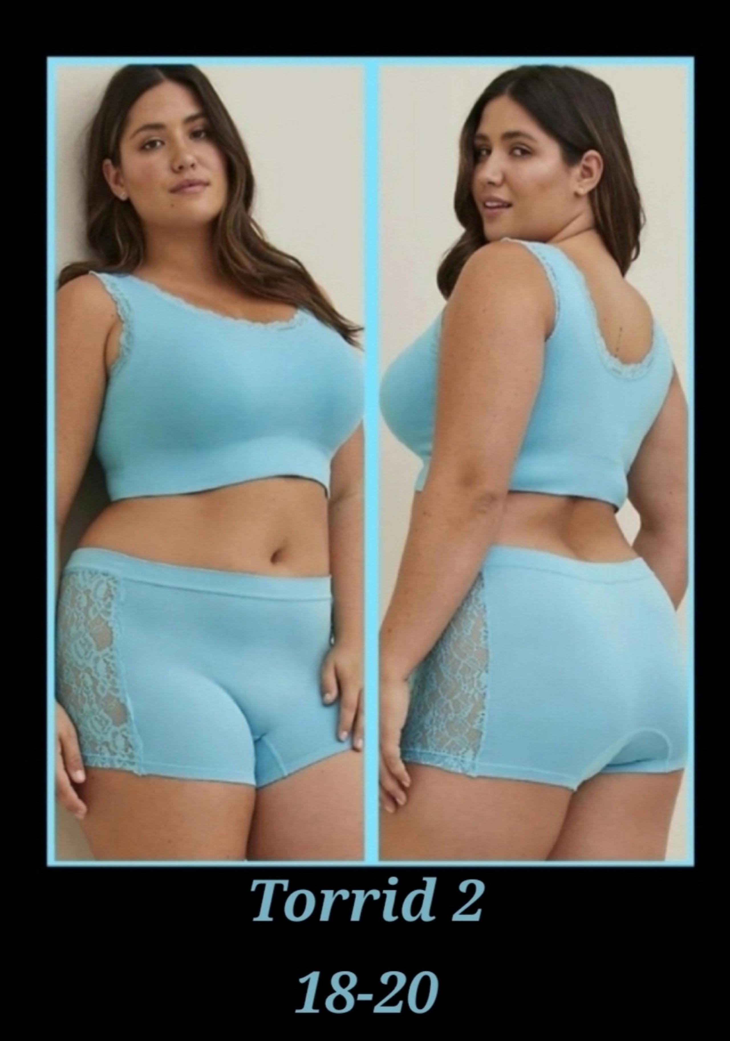 Torrid 2 Boyshorts Seamless Lace Panty