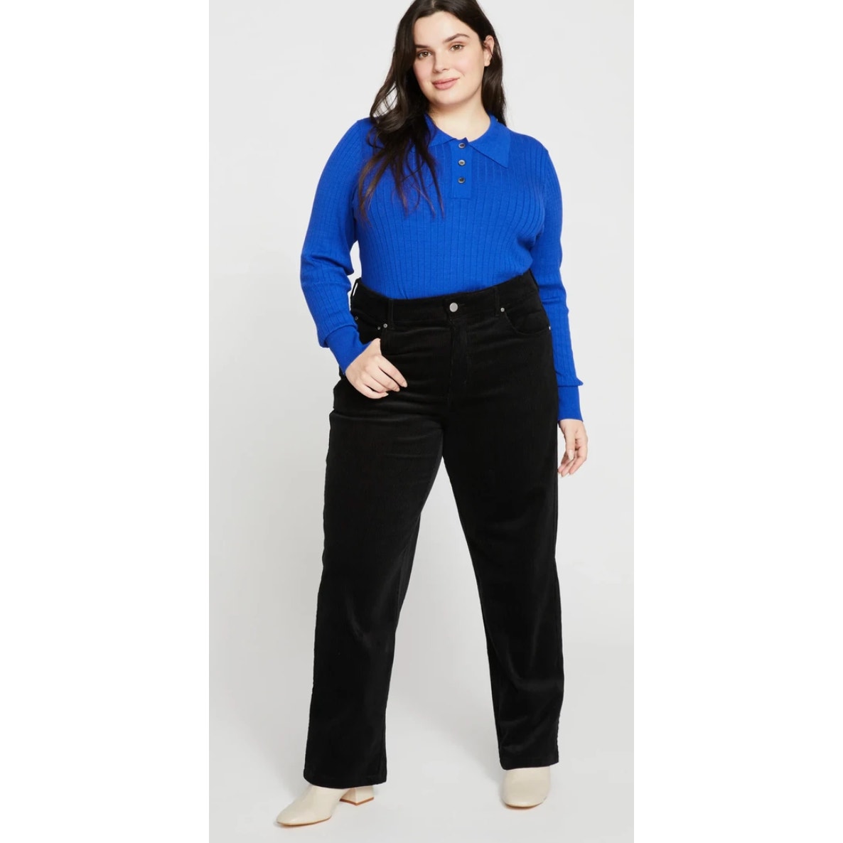 Universal Standard Cassidy High Rise Straight Corduroy Pants Size 10