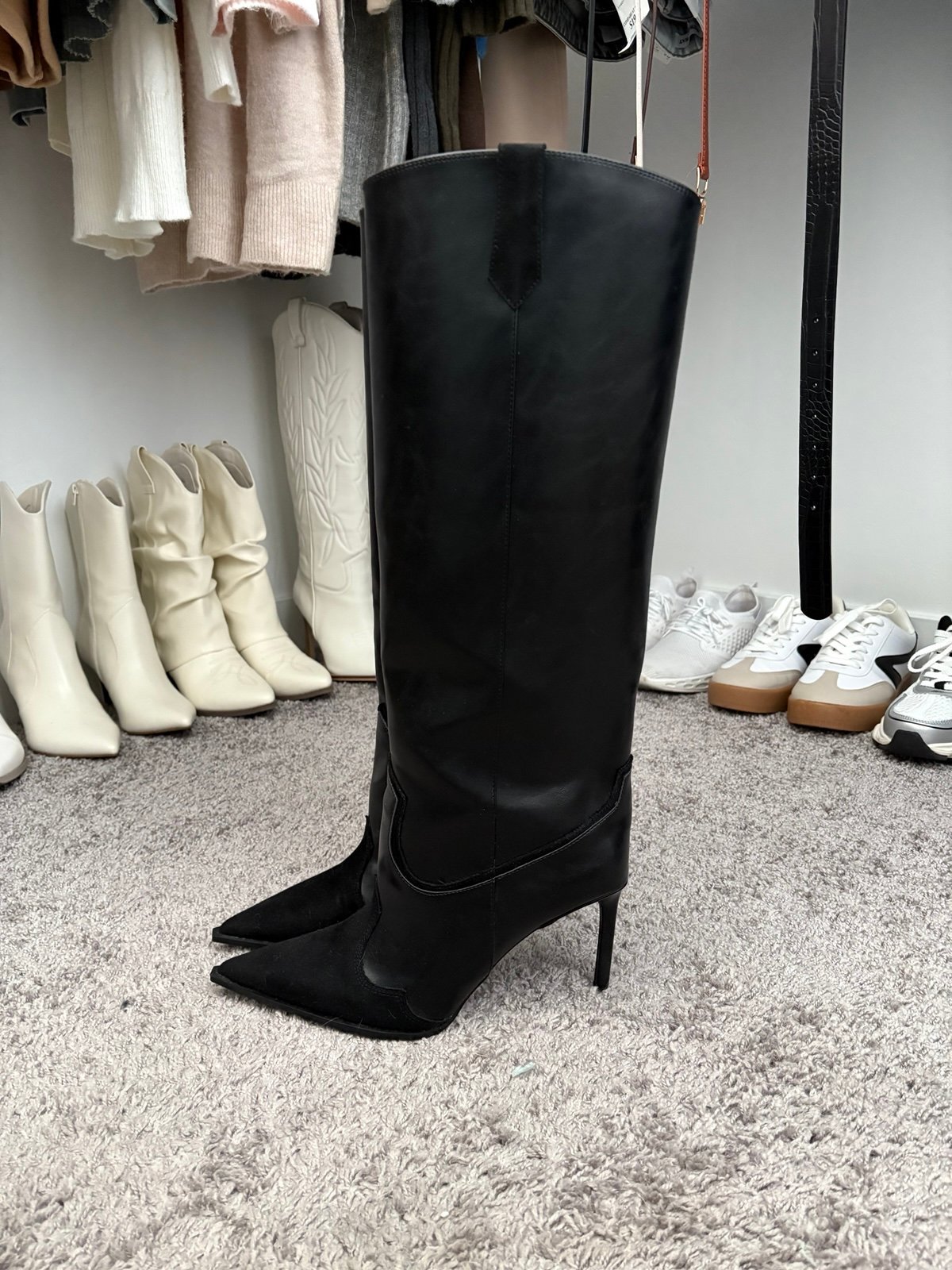 Zara Thin Heel Cowboy Boots