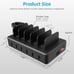 Charging Station for Multiple Devices, CREATIVE DESIGN 50W 6 Ports USB Charger