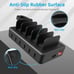Charging Station for Multiple Devices, CREATIVE DESIGN 50W 6 Ports USB Charger