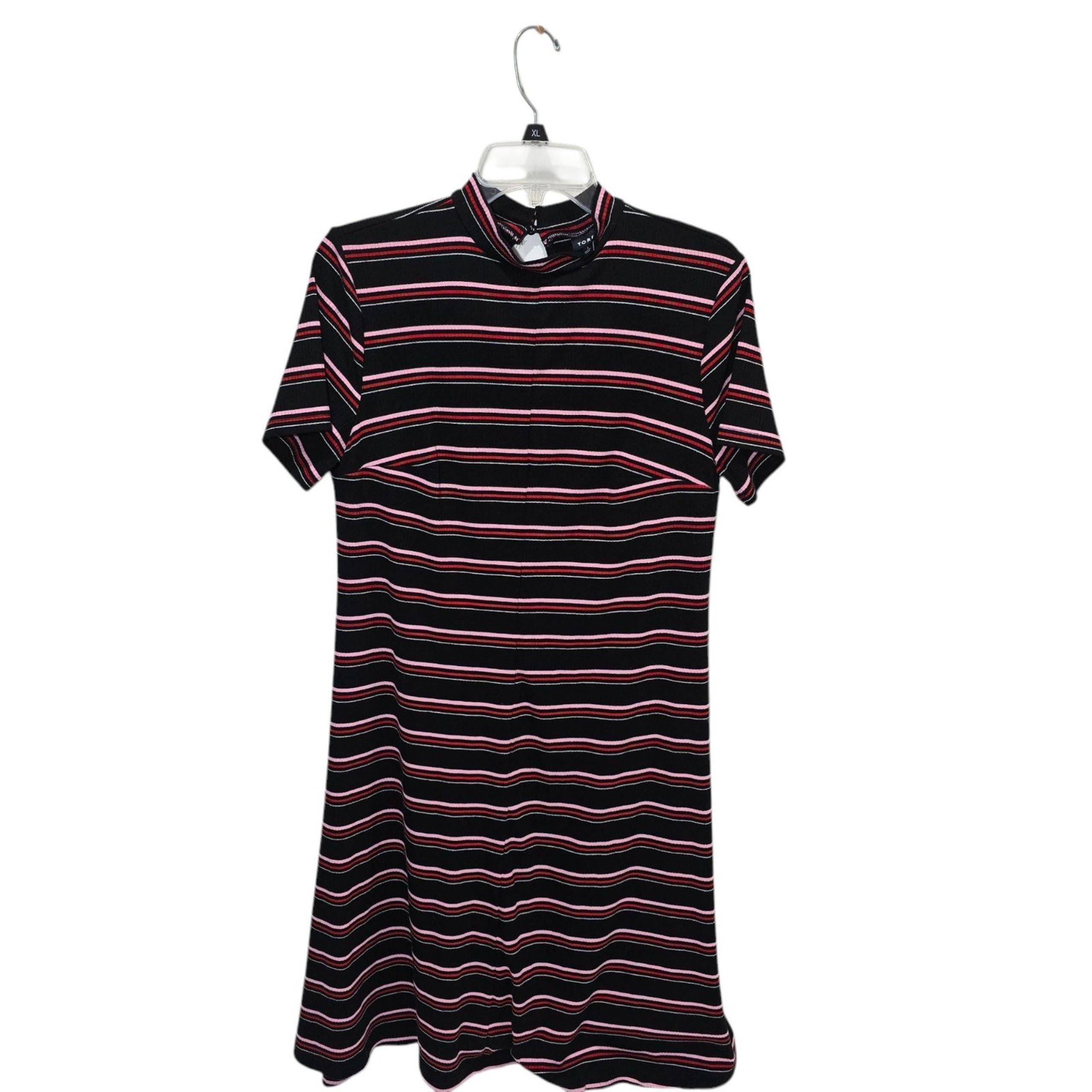 Torrid Stripe Stretchy High Neck A Line Midi Dress. Size 1.
