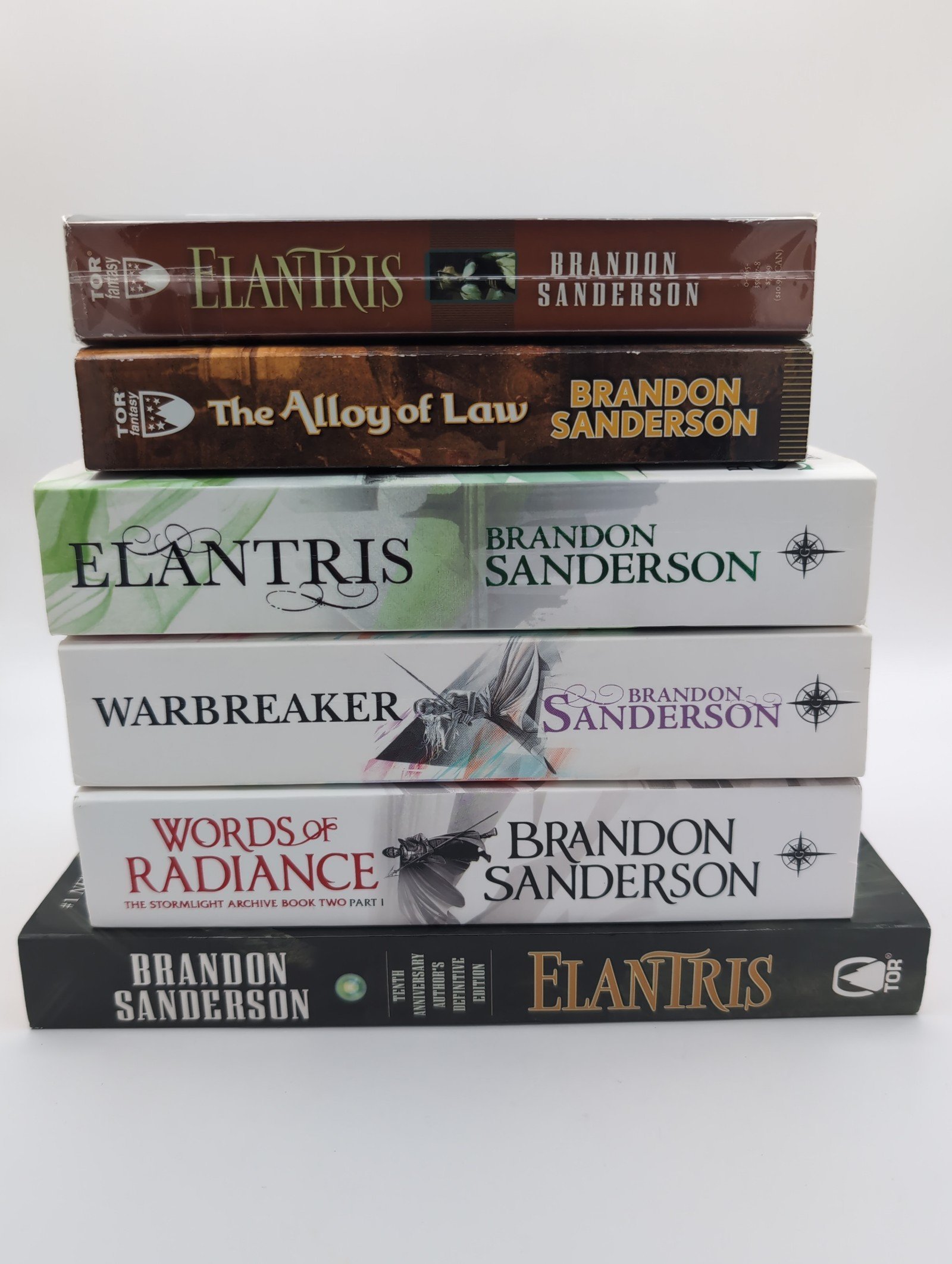 Brandon Sanderson, Lot 6 Books Elantris Aniversary, Warbreaker UK, Elantris PB..