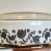 Pyrex Promotional Black Tulip Oval Casserole