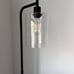 Glass Shade Tall Standing Floor Lamp For Living Room & Bedroom (Warm Light W/ Bu