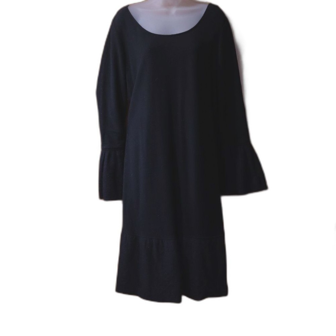 ChantalG Black Knit Bell Sleeve Goth Dress 12