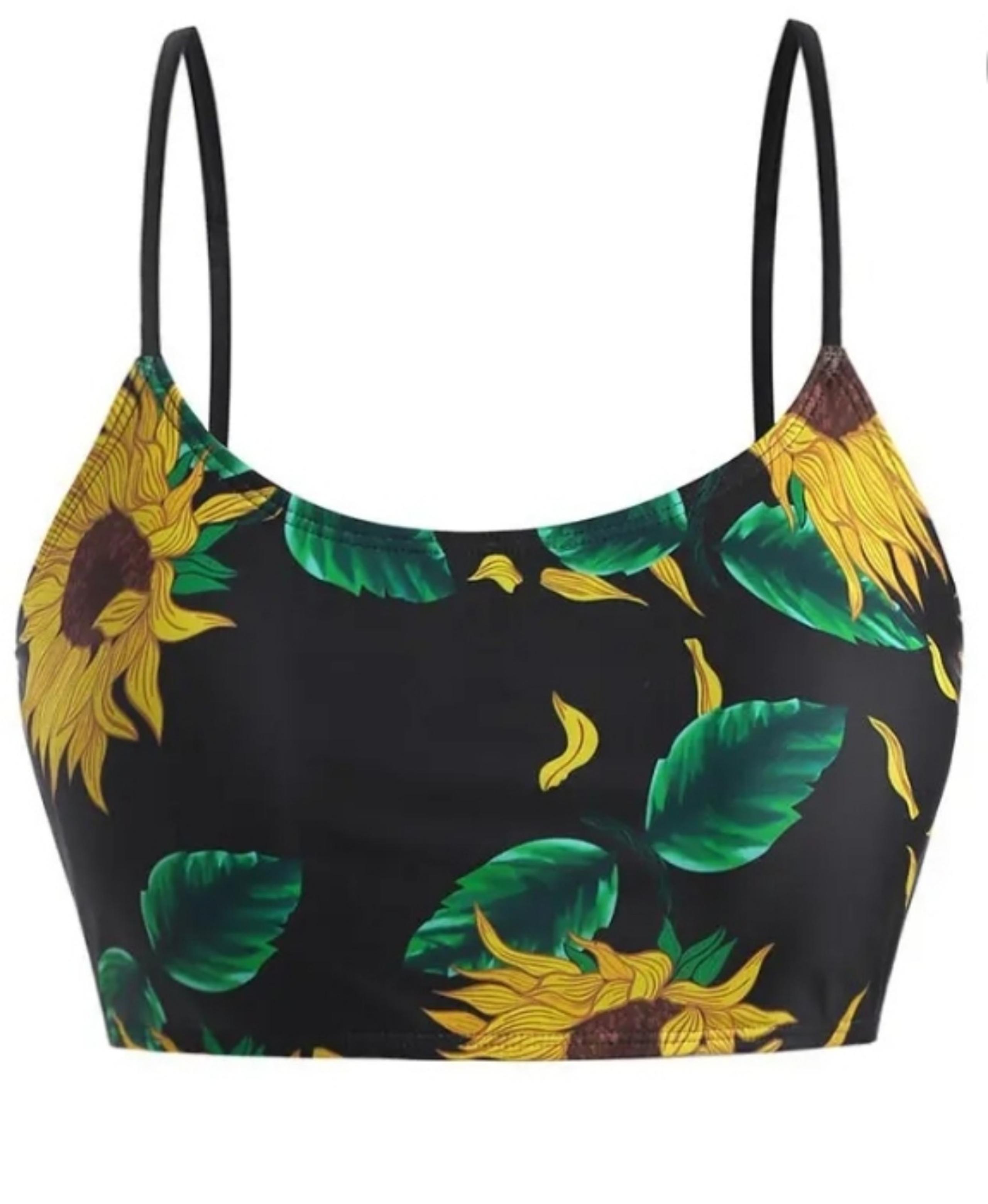 NWT Rosegal 5x Sunflower Bikini Top