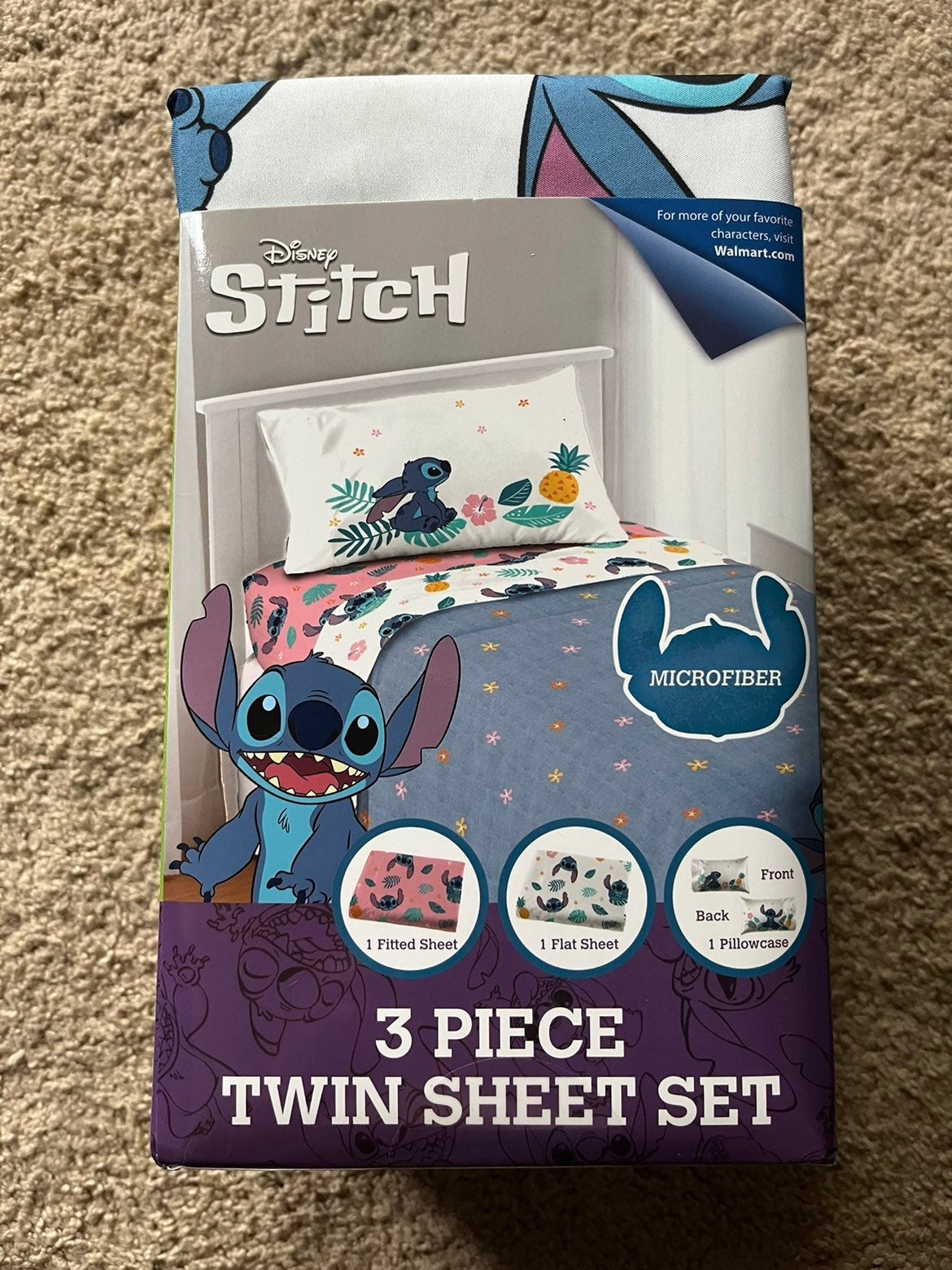 Disney Stitch Twin Sheet Set new