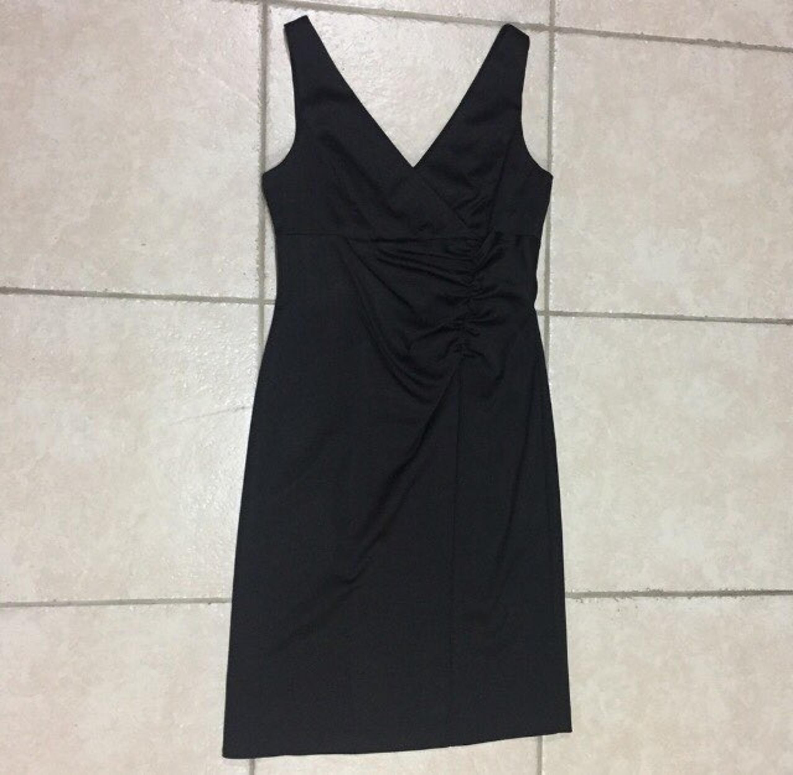 NWOT Betsy & Adam By LB Black Ruch Dress