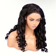 26 Inch 180% Density Bouncy Curly Human Hair Wigs 13x4 Lace Front Wigs