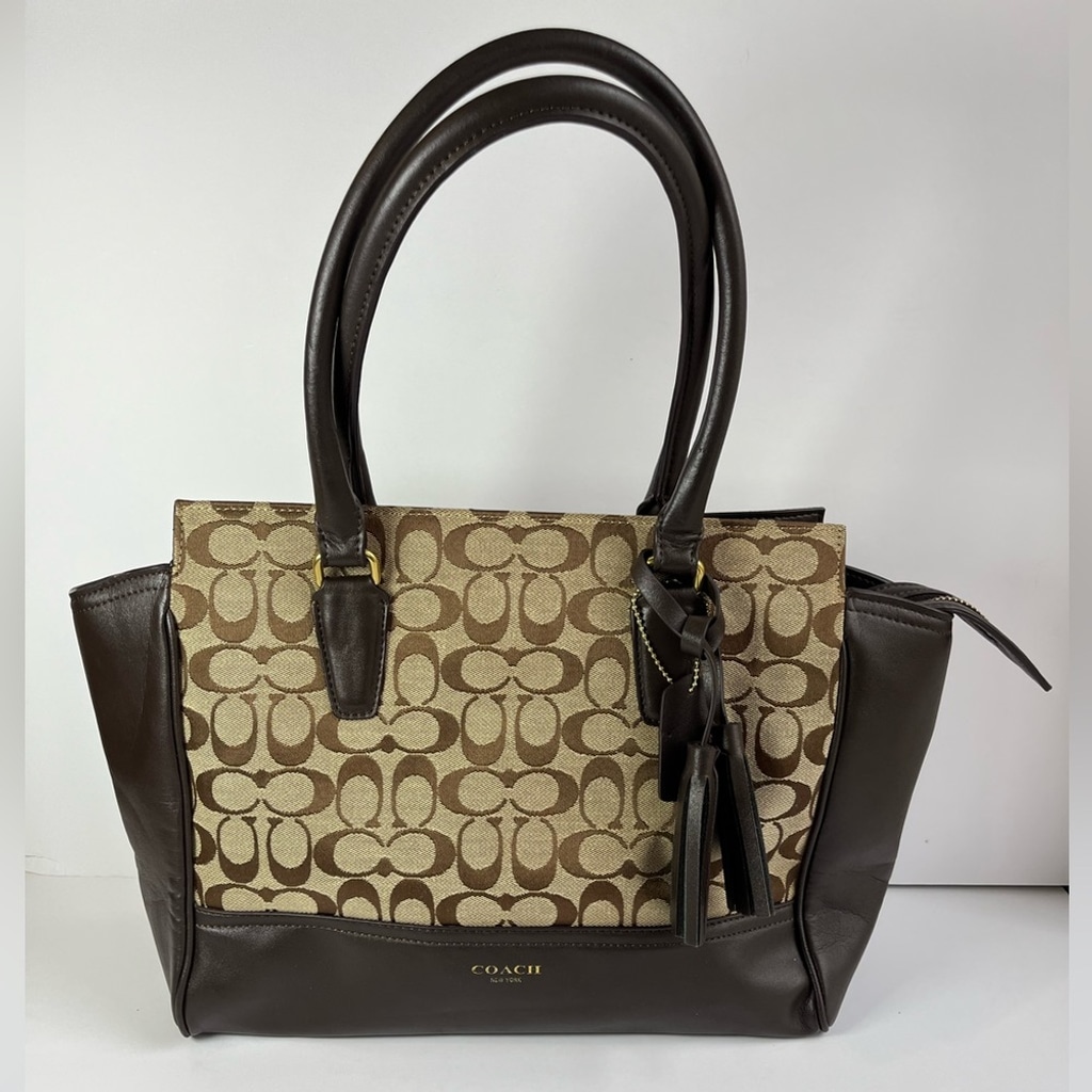 Coach Tote Shoulder Bag Legacy Signature Chelsea Satchel style 25402