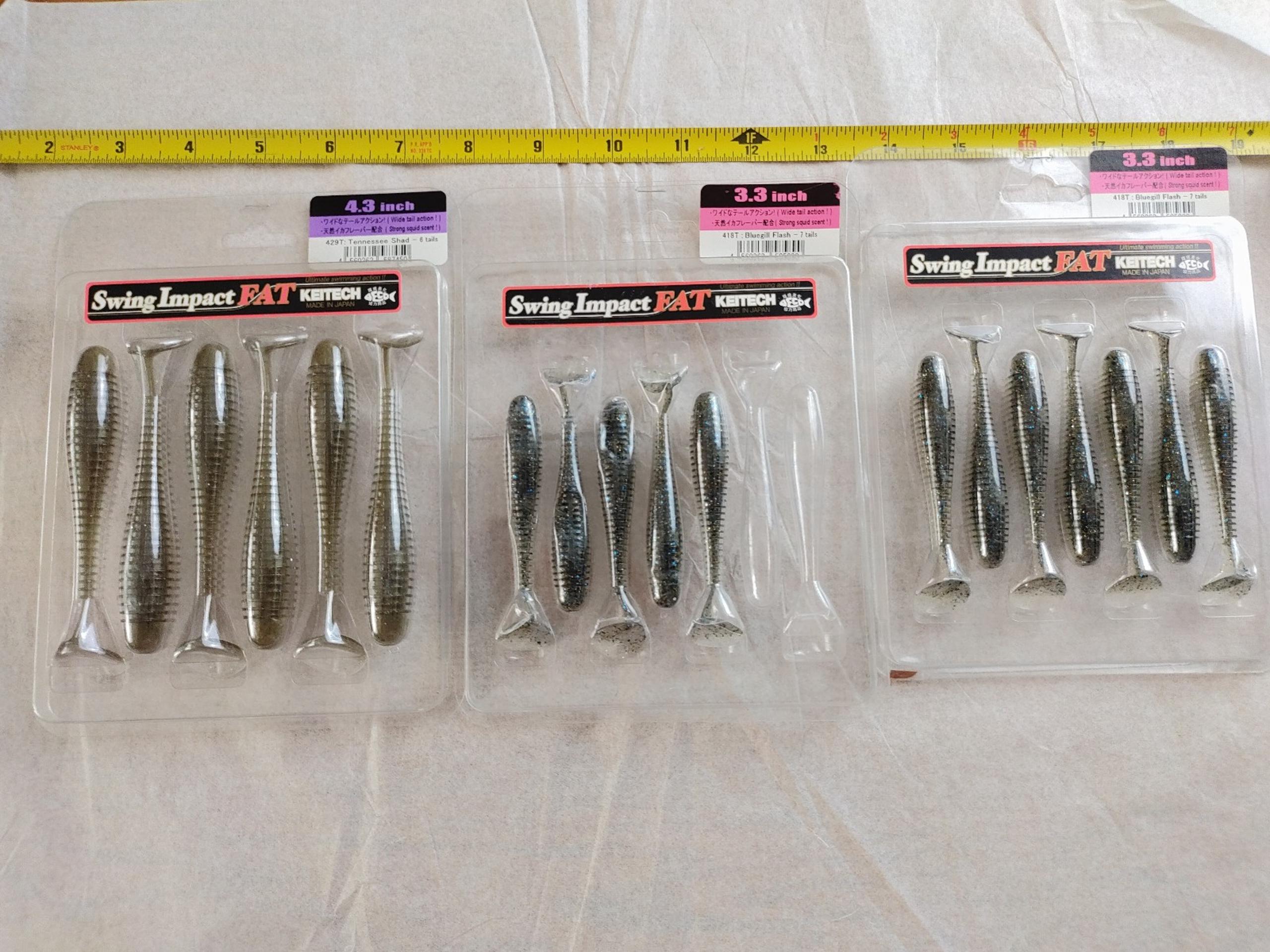 Keitech Swing Impact Fat x 3 swimbait lure new see JDM soft plastic