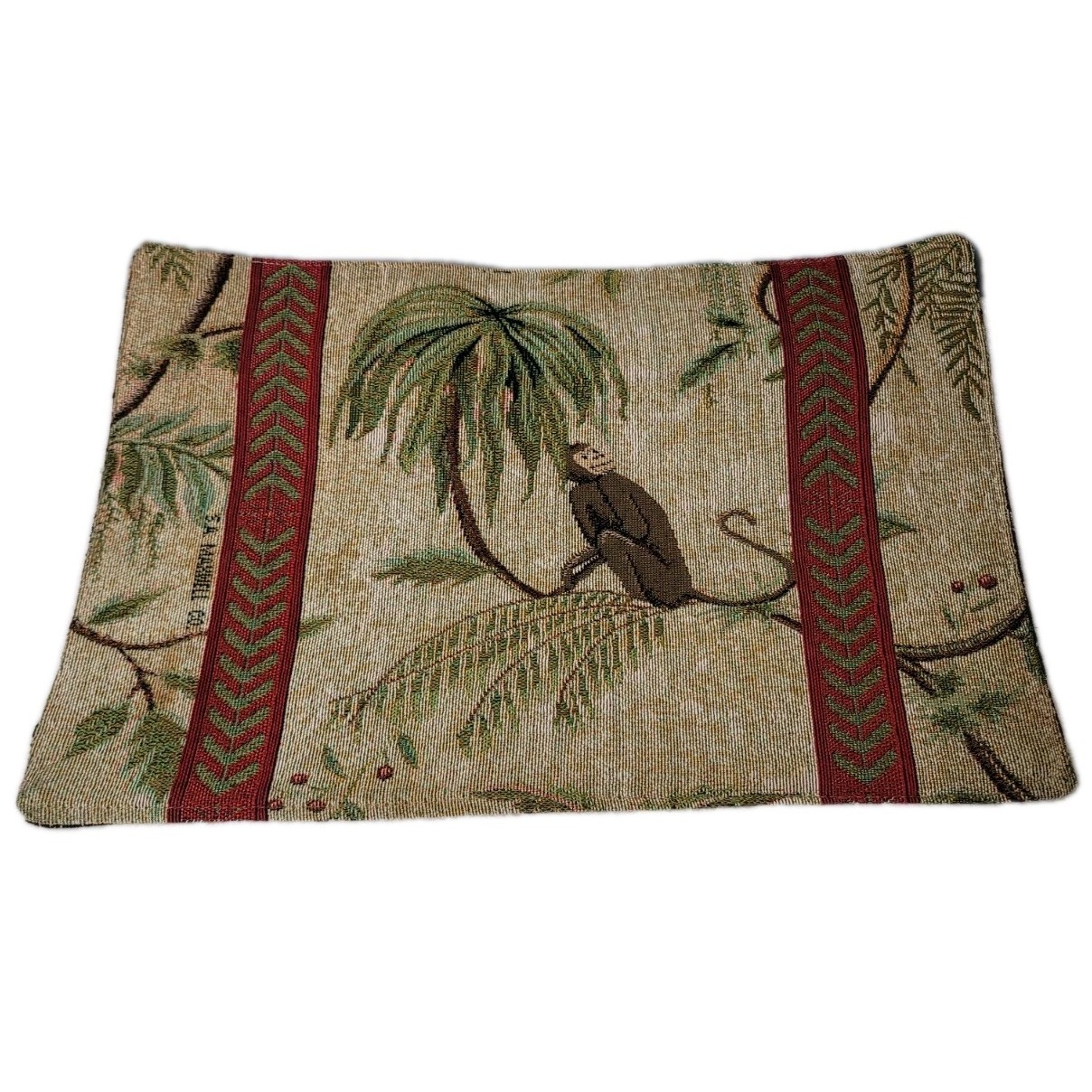 Escape To Paradise Monkey In Palm Tree Tapestry Placemats Set Of 6