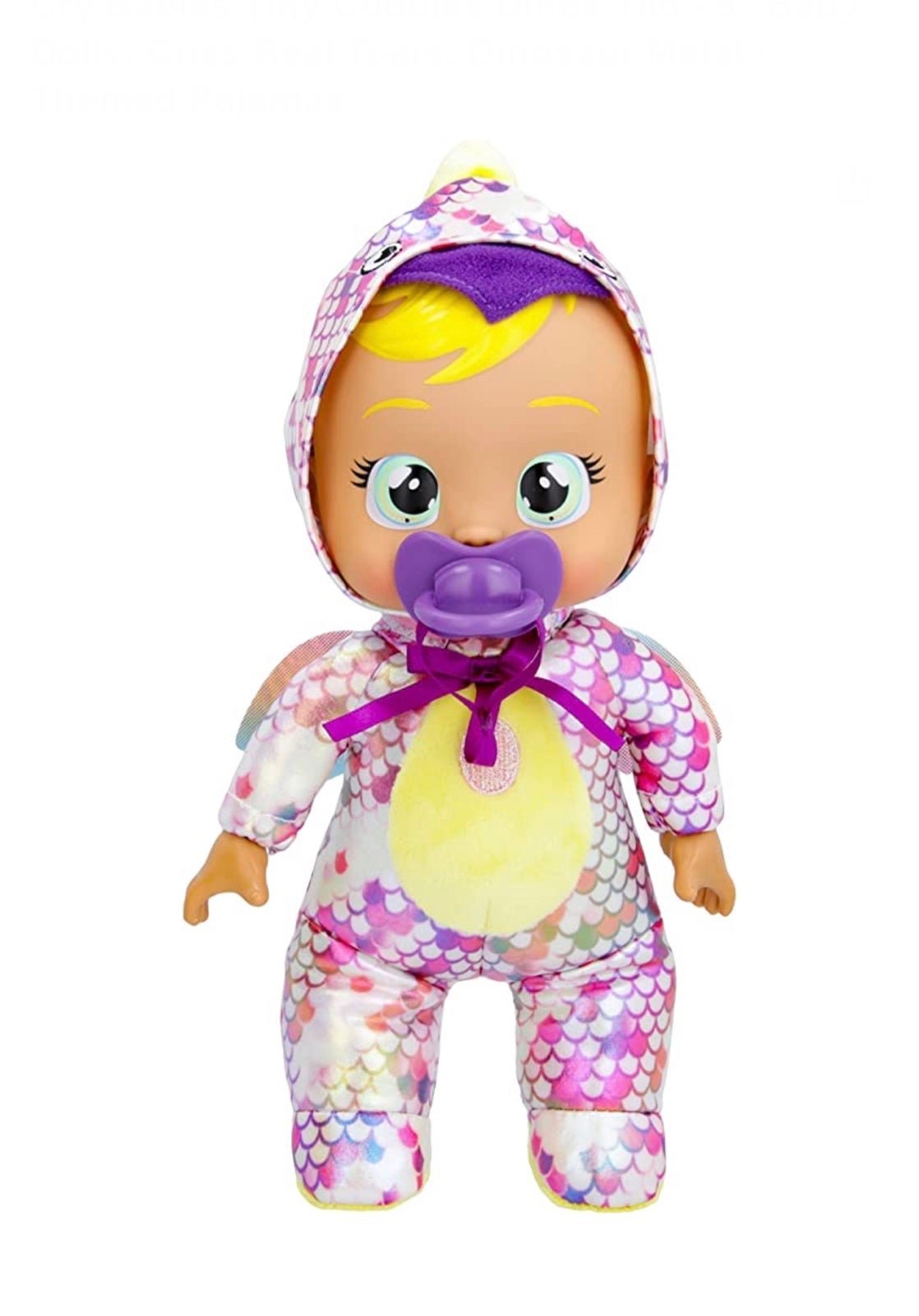 Cry Babies Tiny Cuddles Dinos Tilo - 9 Baby Dolls, Cries Real Tears, Dinosaur