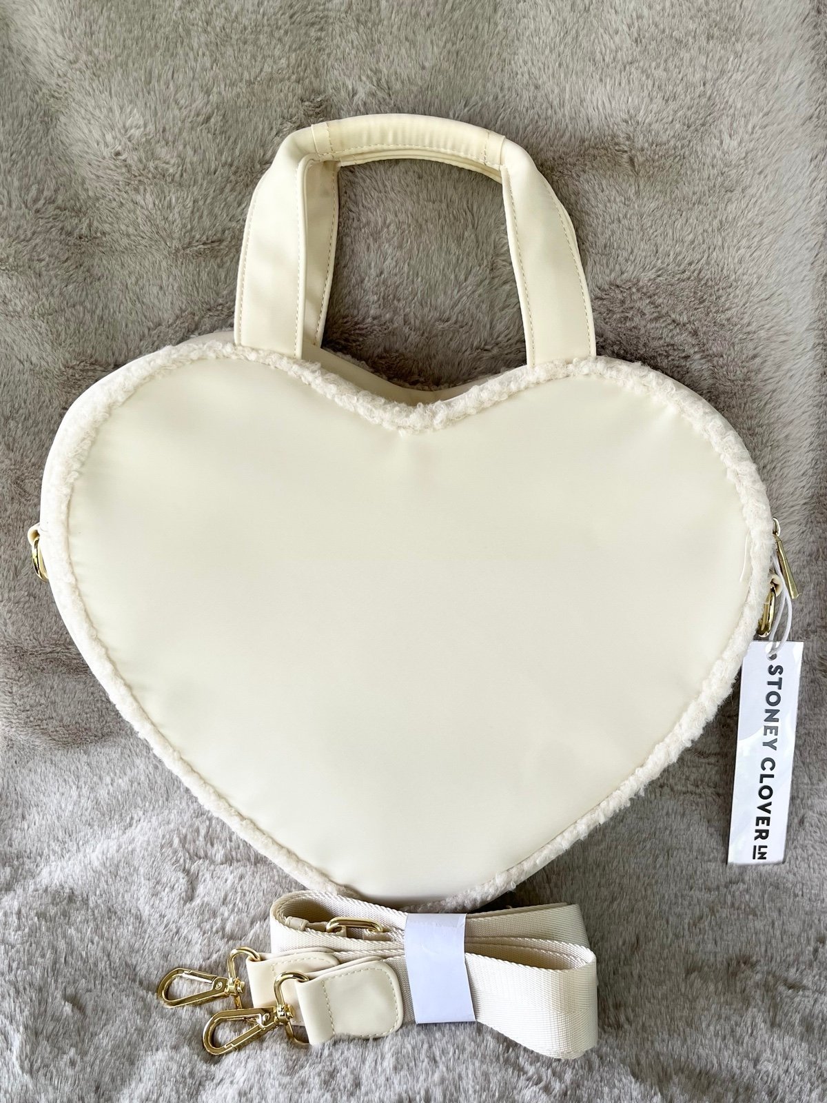 NWT Stoney Clover Sherpa Heart Tote