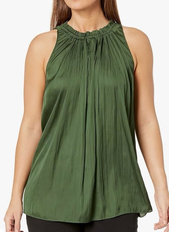 BCBGMAXAZRIA Tank Top with Functional Neck