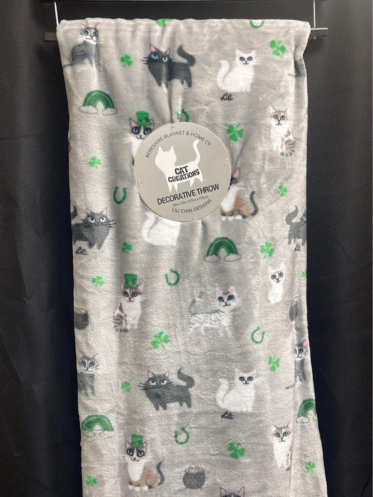 Berkshire St Patrick’s Kitty Cats Throw Blanket