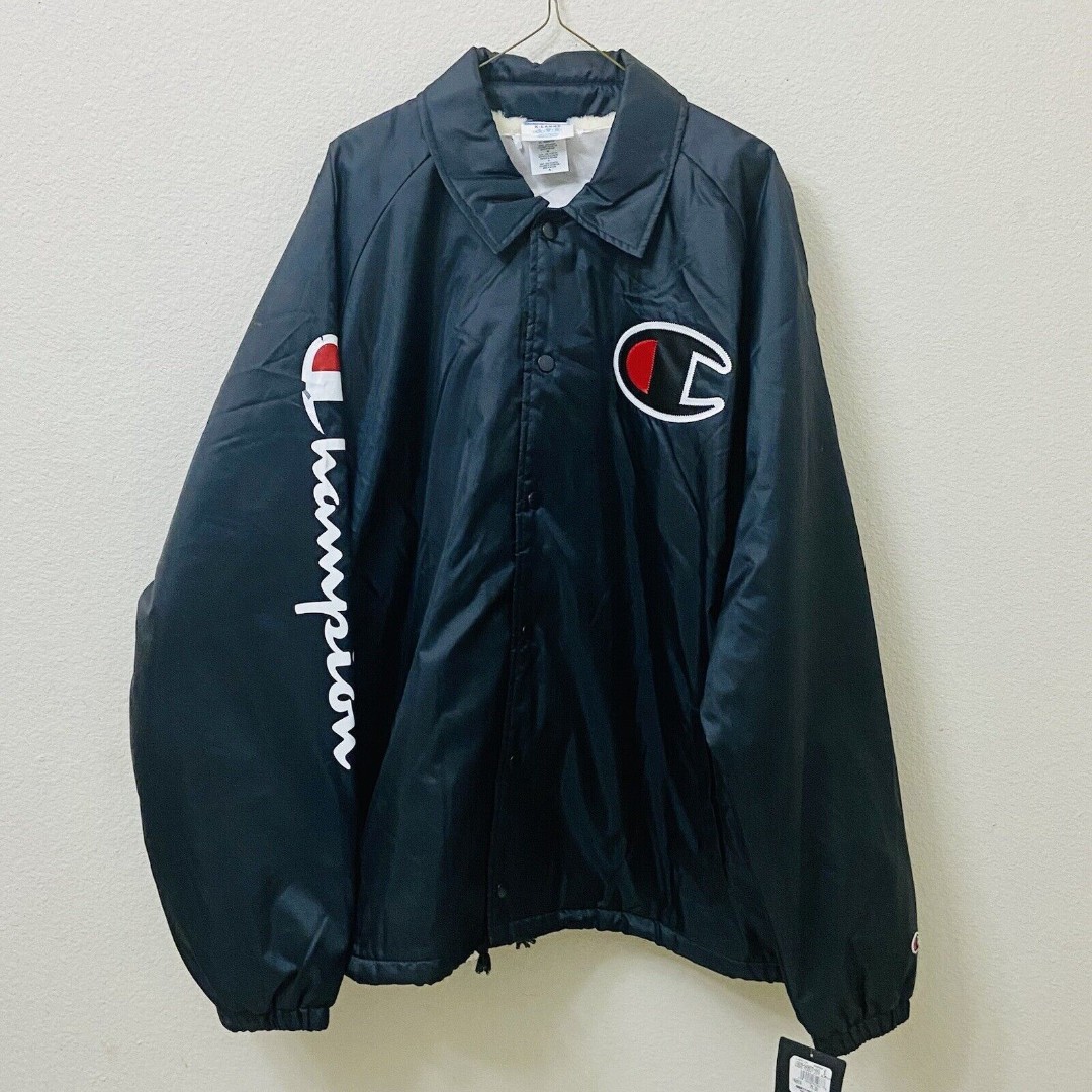 Mens Black Champion Coaches Sherpa Lined Jacket Size Extra Large. MSRP-80 NWT