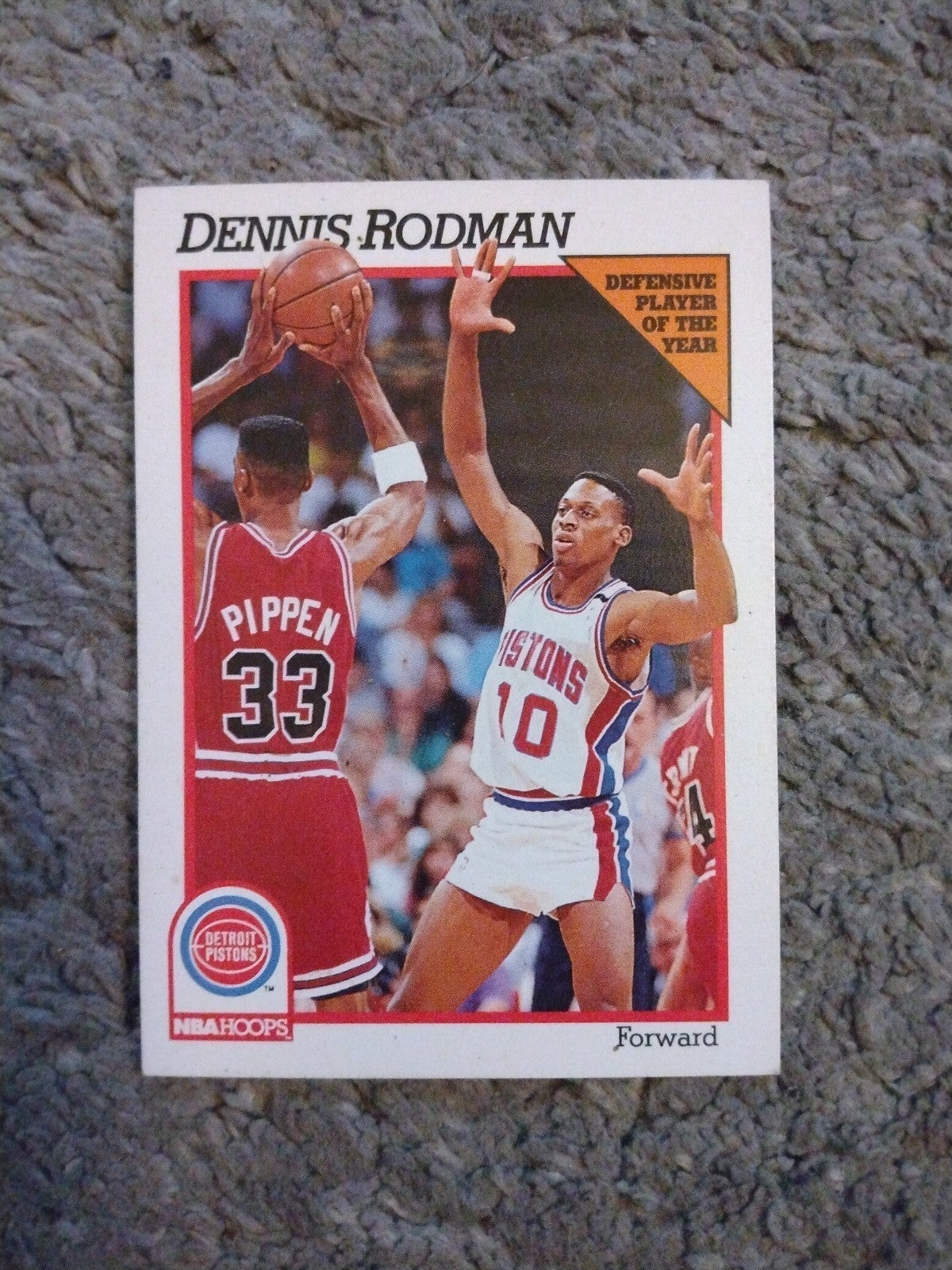 1991 NBA Hoops Dennis Rodman DEFENSIVE PLAYER OF THE YEAR OUT OF PRINT
