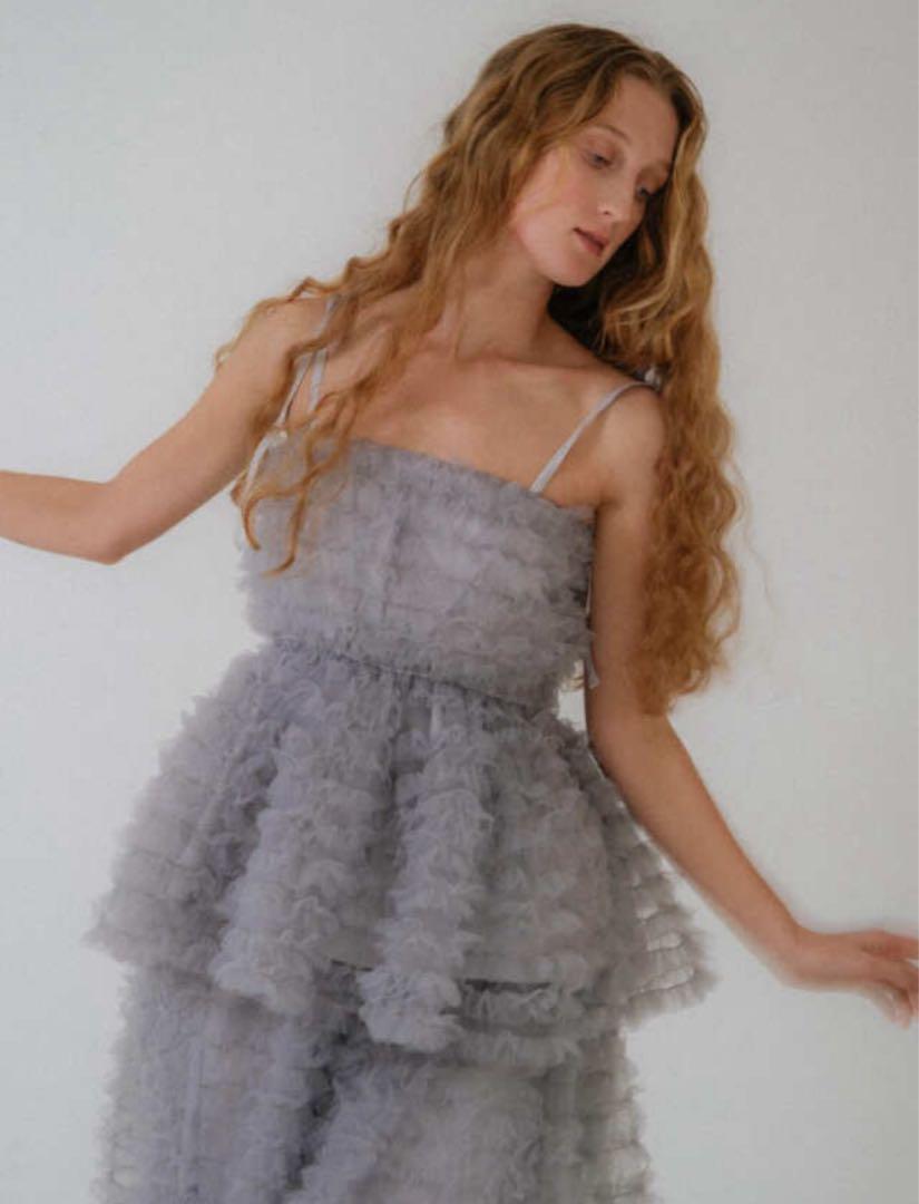 HONEY MI HONEY】tulle frill camisole New