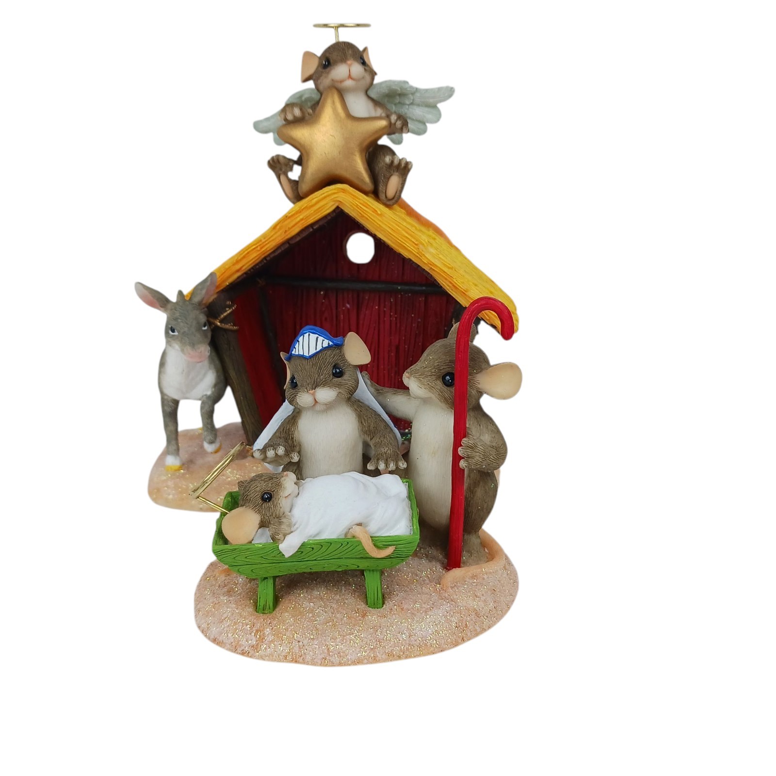 Charming Tails Gift From Above Figurine Nativity Family & Creche House Blessing