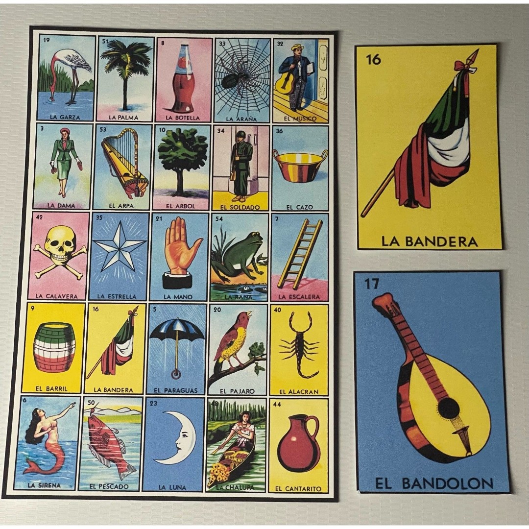 LOTERIA MEXICANA 50 Cards 5X5 with Deck