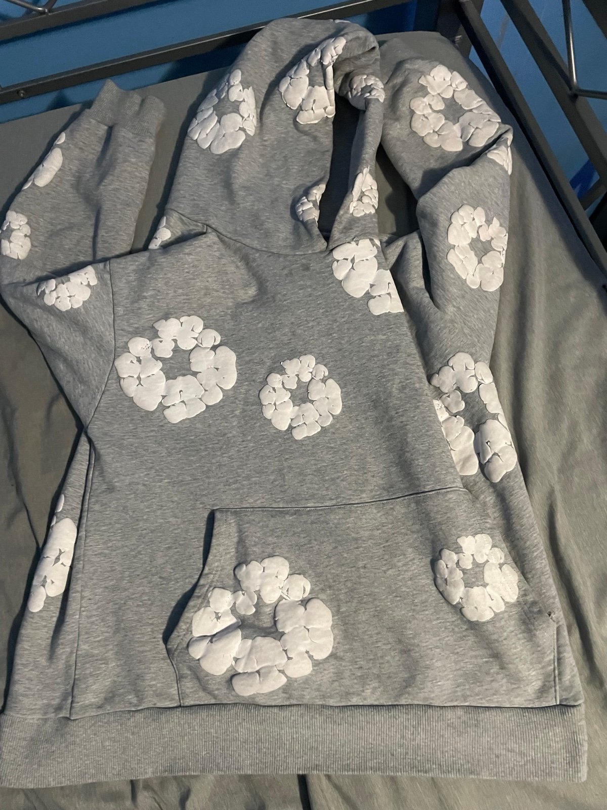 Denim Tears Cotton Wreath Grey Hoodie Size M