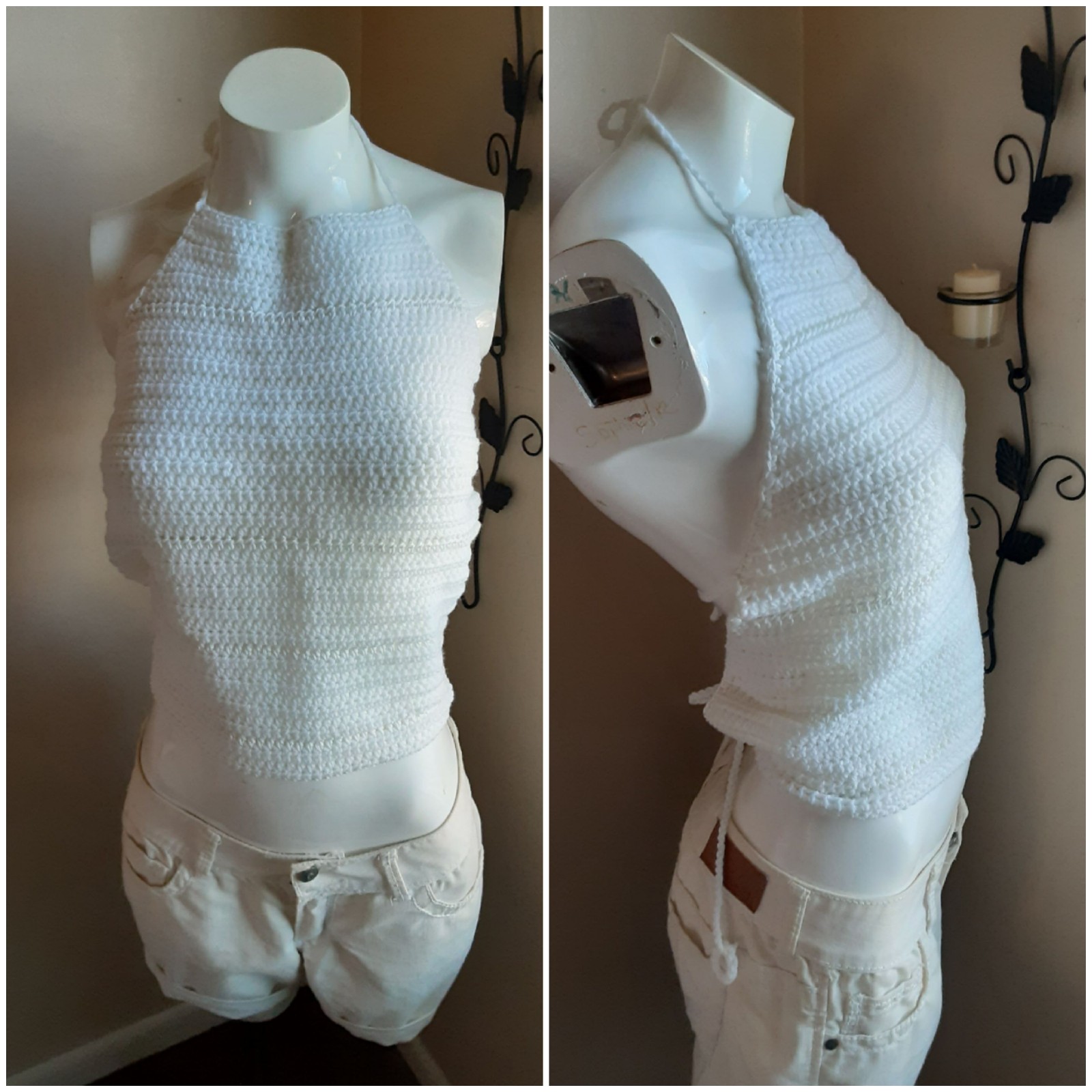 Crochet GLOW in the dark crop top