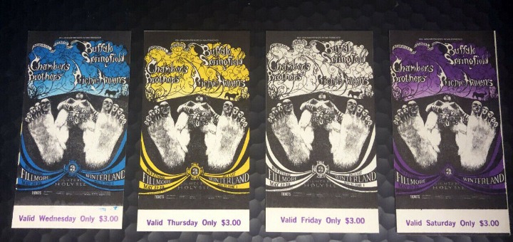 Buffalo Springfield Fillmore Ticket Set