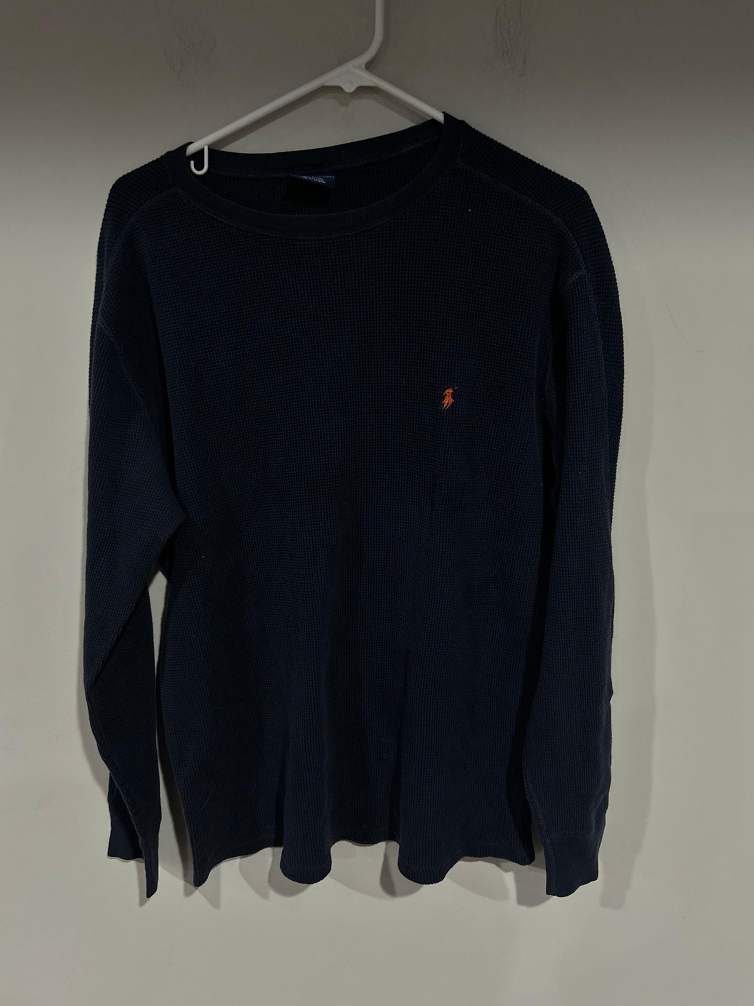 Polo Ralph Lauren shirt size large men Long sleeve navy blue