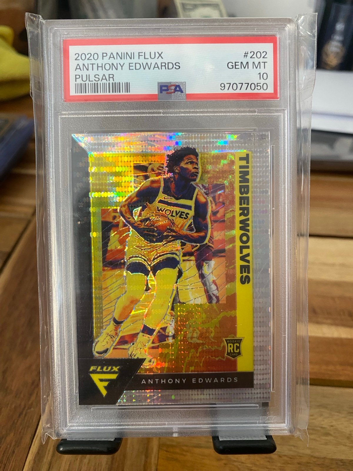 ANTHONY EDWARDS (ROOKIE) - PANINI FLUX (PULSAR) PSA 10