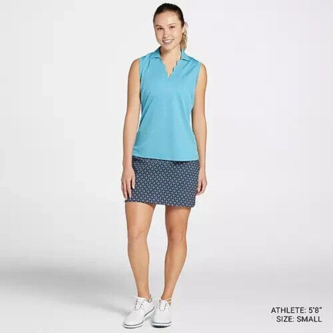 NWT Walter Hagen Women's Clubhouse Scallop Sleeveless Golf Polo Size Medium
