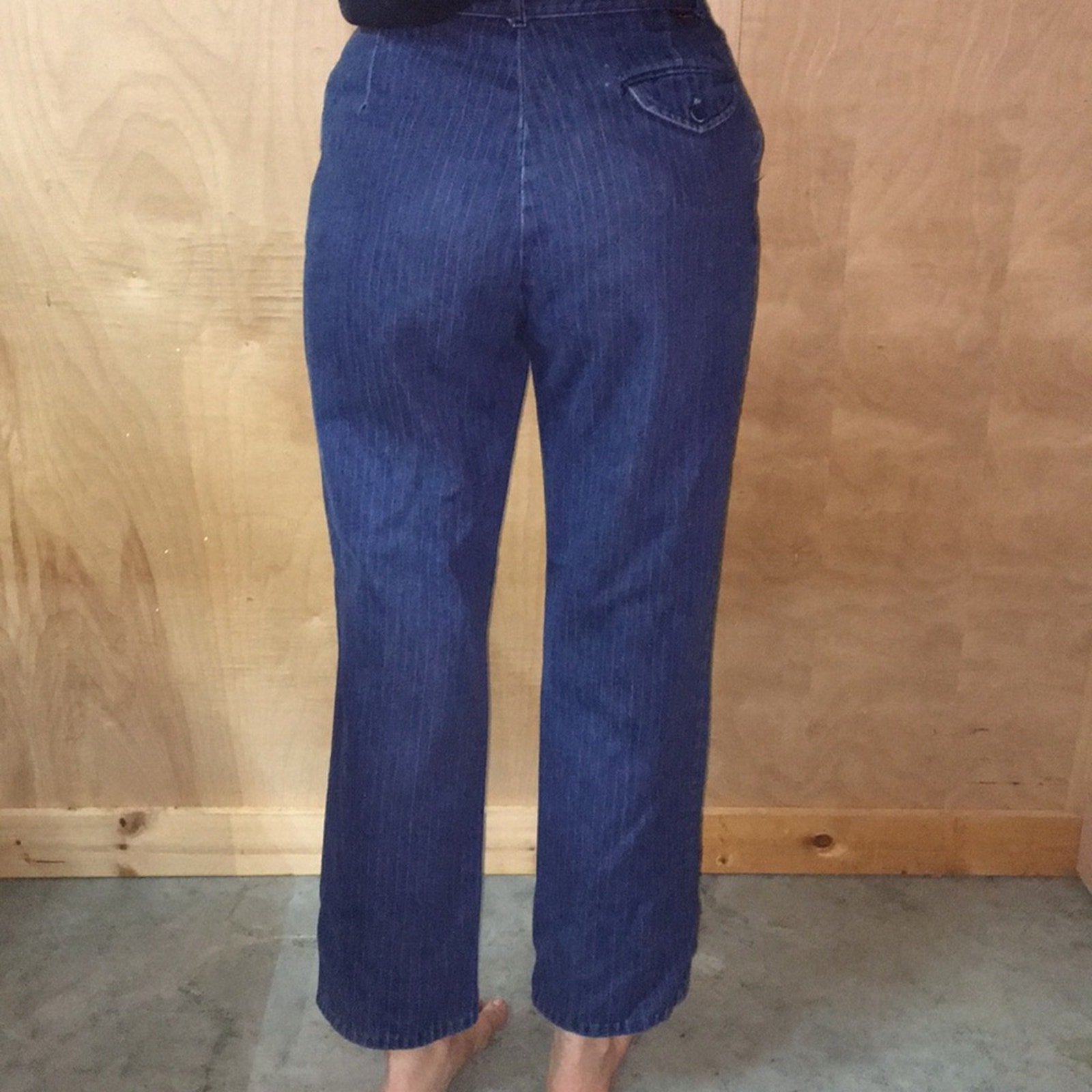 Vintage Lee High Waisted Striped Jeans