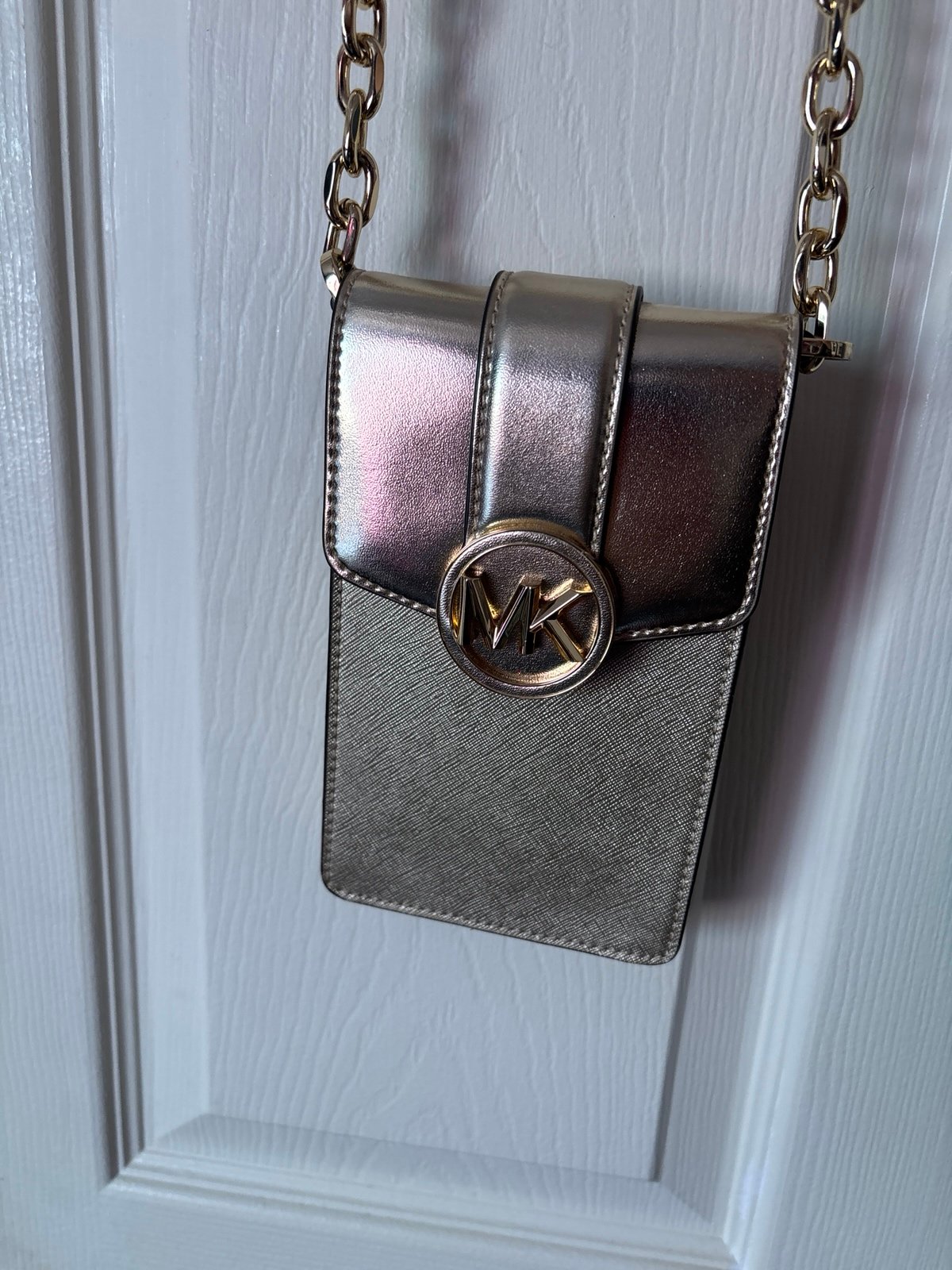 Michael Kors Sm Phone Crossbody Pale Gold bag