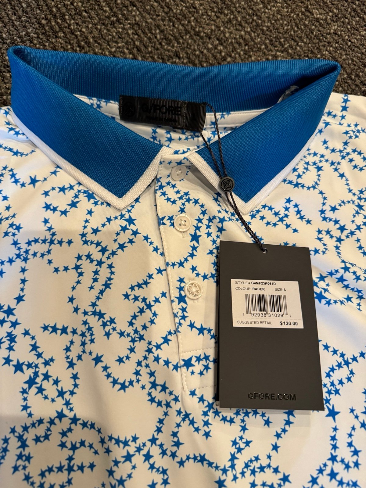 ジーフォア ゴルフ G/FORE Lサイズ TRICOLOUR POLO