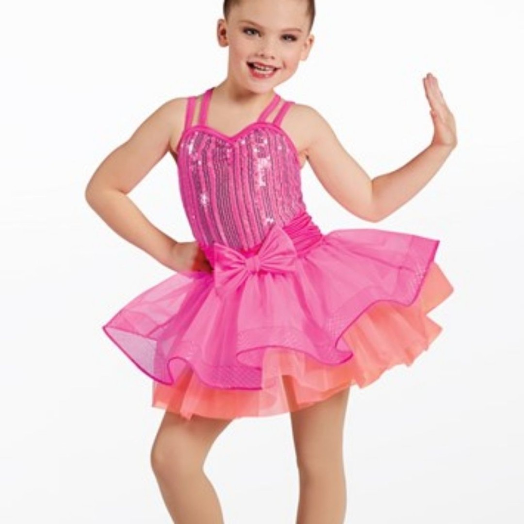 Weissman Showtime 12473 At The Zoo Sequin Stripe Tonal Layered Tutu Dress SC
