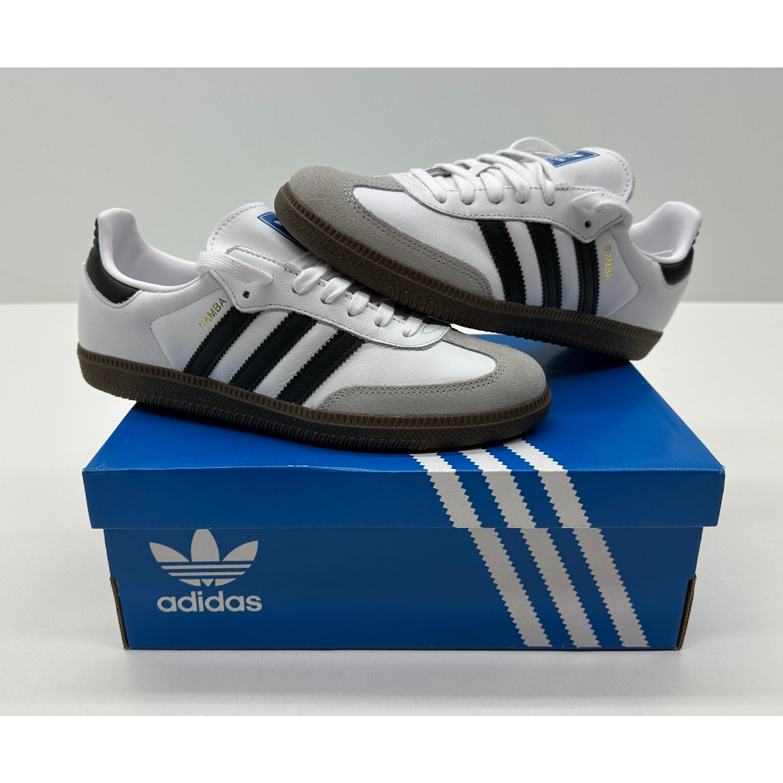 ADIDAS MEN'S SAMBA OG SHOES WHITE/BLACK SIZE 6 NIB #22S